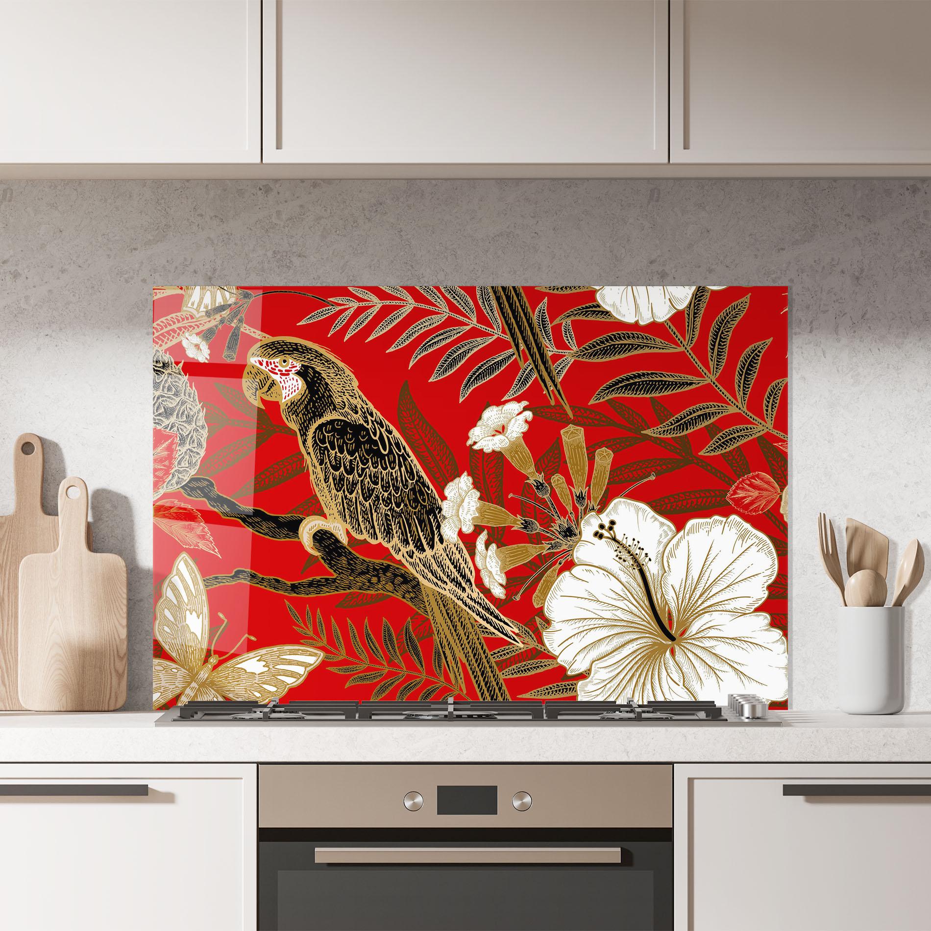 Konyhai üveg hátfal Gold Red Carrot mockup 7