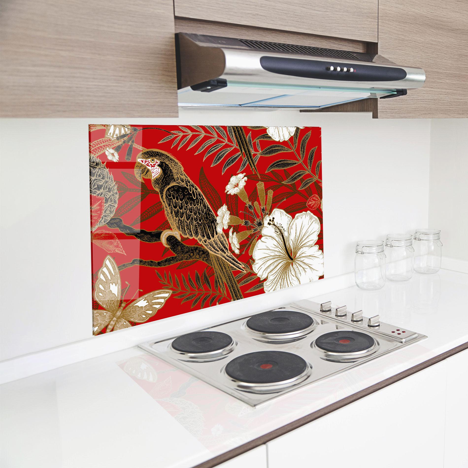 Konyhai üveg hátfal Gold Red Carrot mockup 8