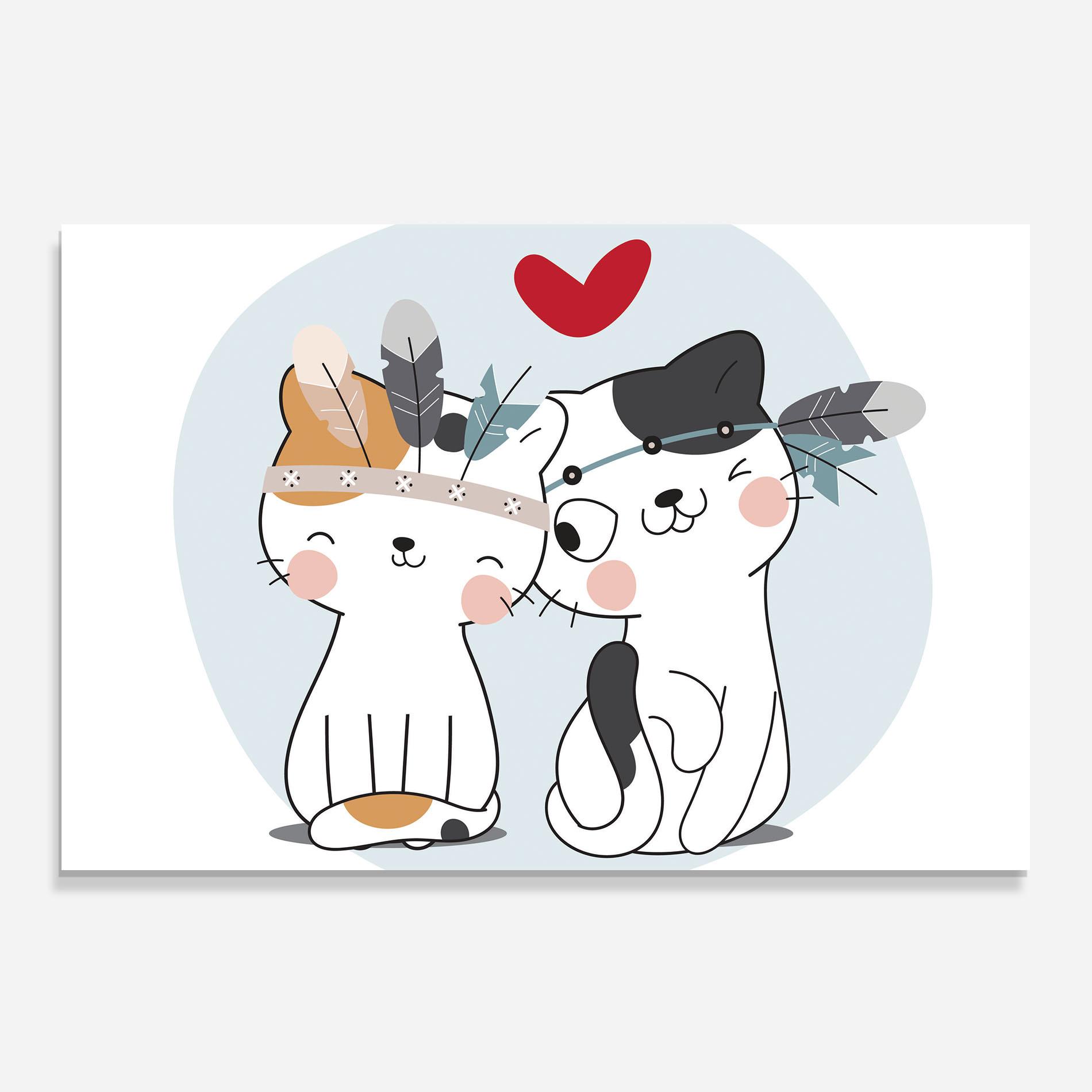 Konyhai üveg hátfal Bff Cats mockup 0