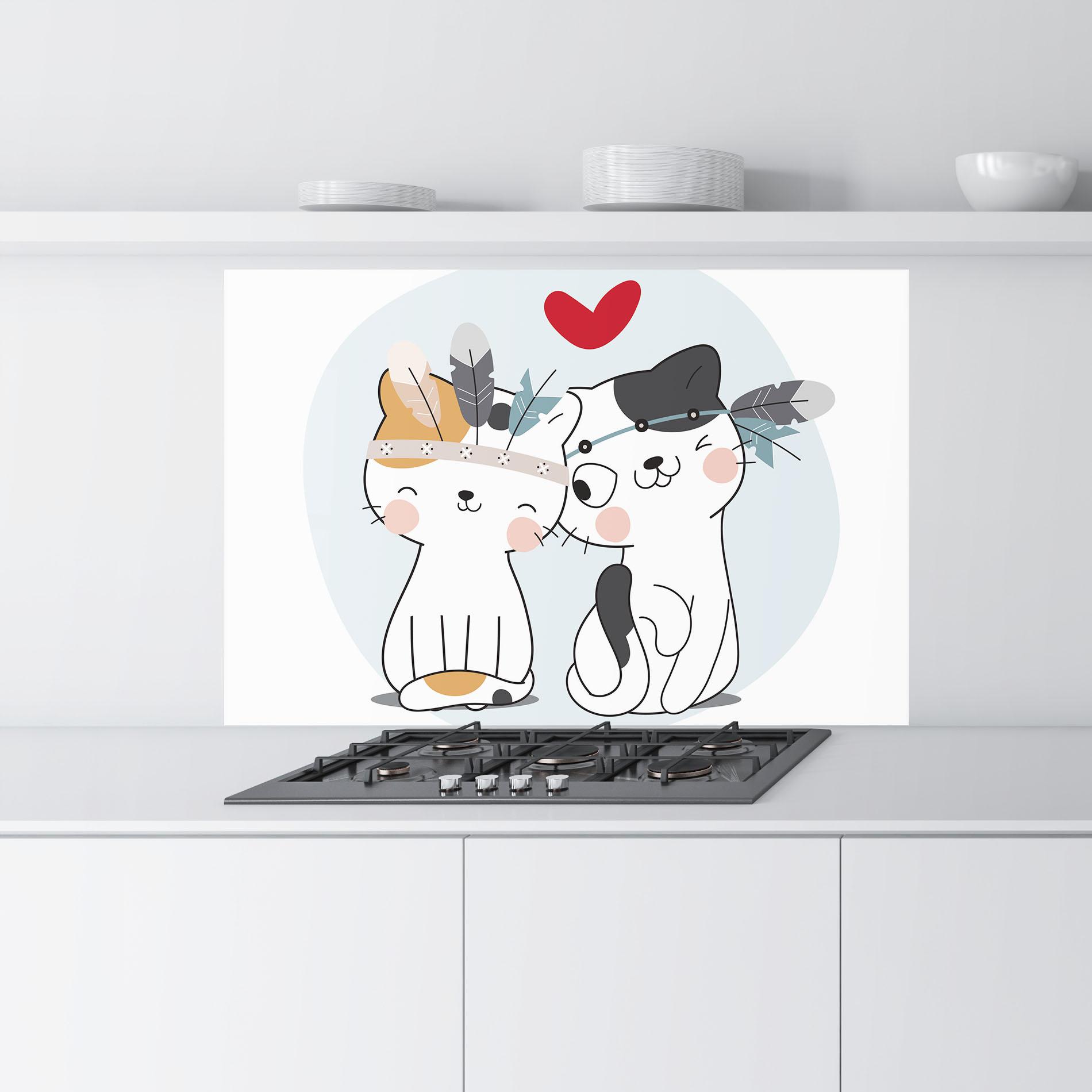 Konyhai üveg hátfal Bff Cats mockup 9