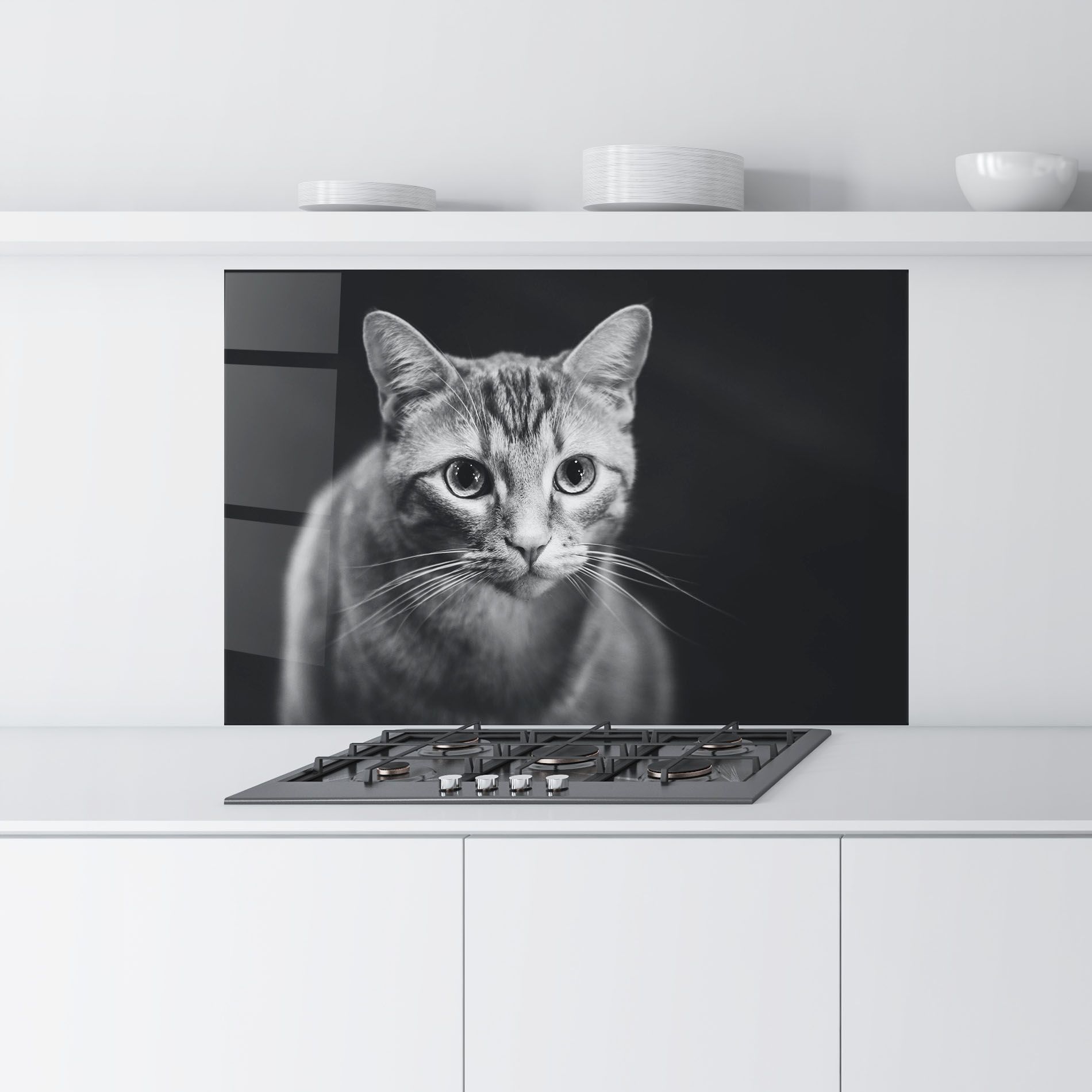 Grey Kitty On Black mockup 9