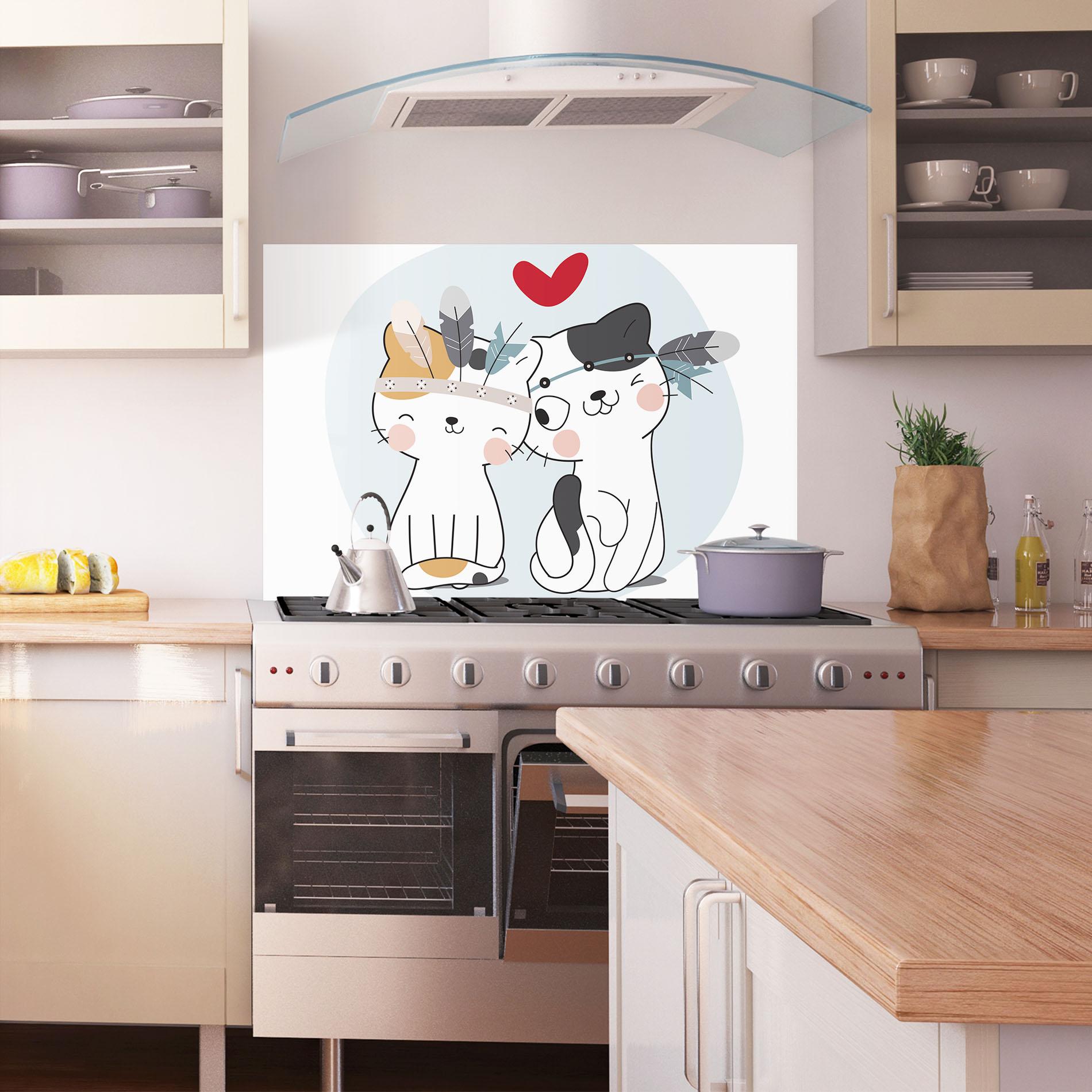 Konyhai üveg hátfal Bff Cats mockup 1