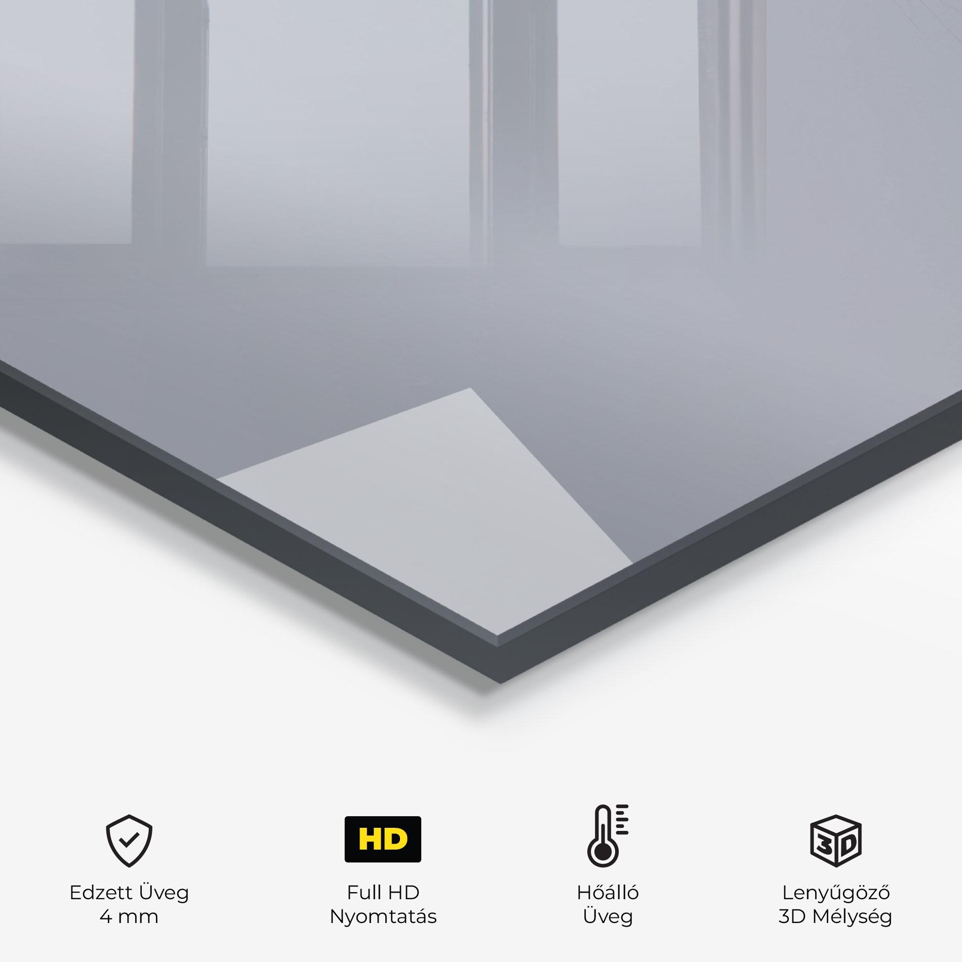 Konyhai üveg hátfal Gray Kitty mockup 2