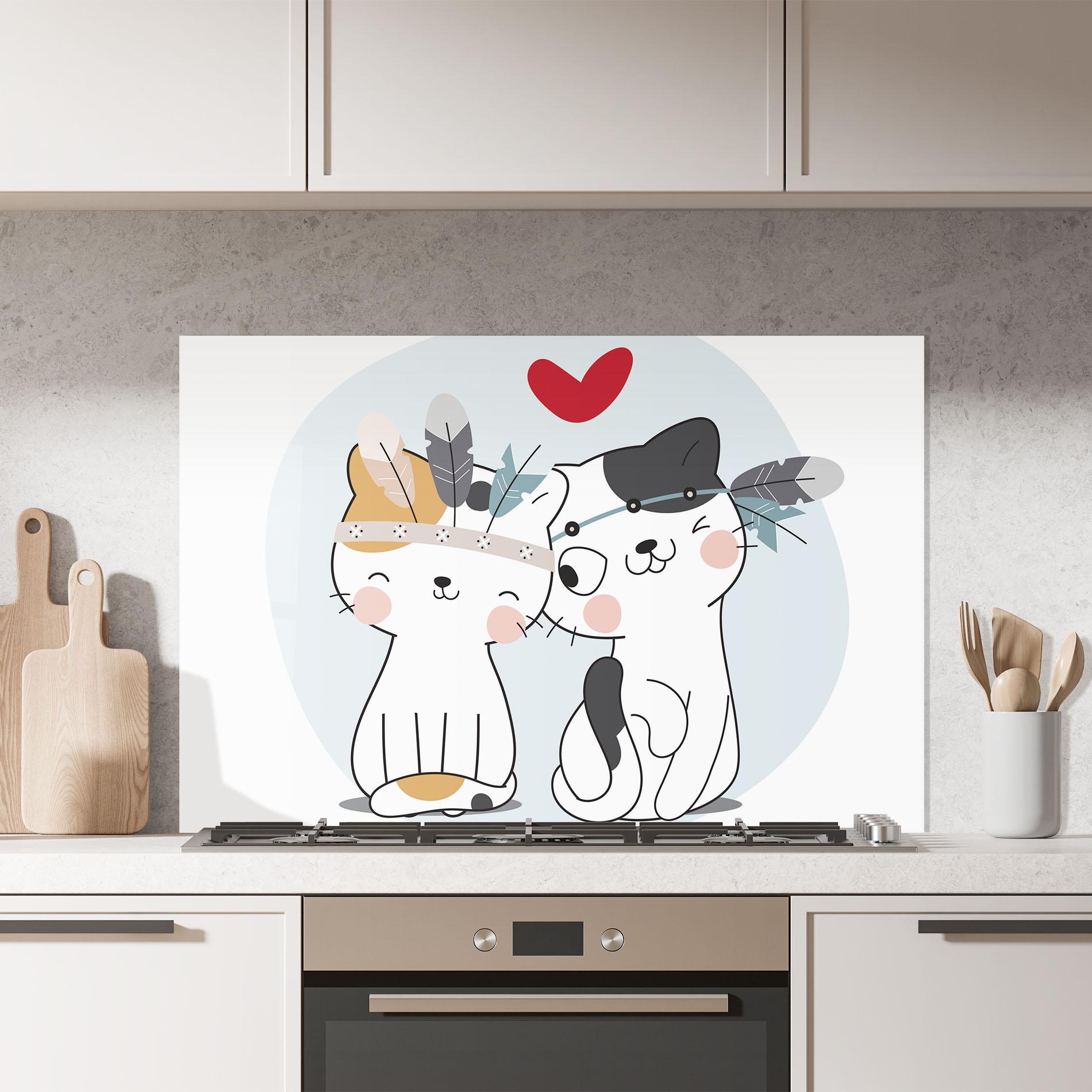 Konyhai üveg hátfal Bff Cats mockup 7