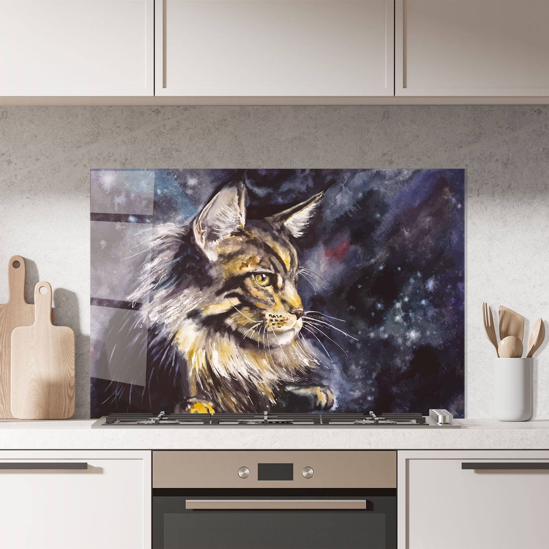 Cat Watercolor Art mockup 7