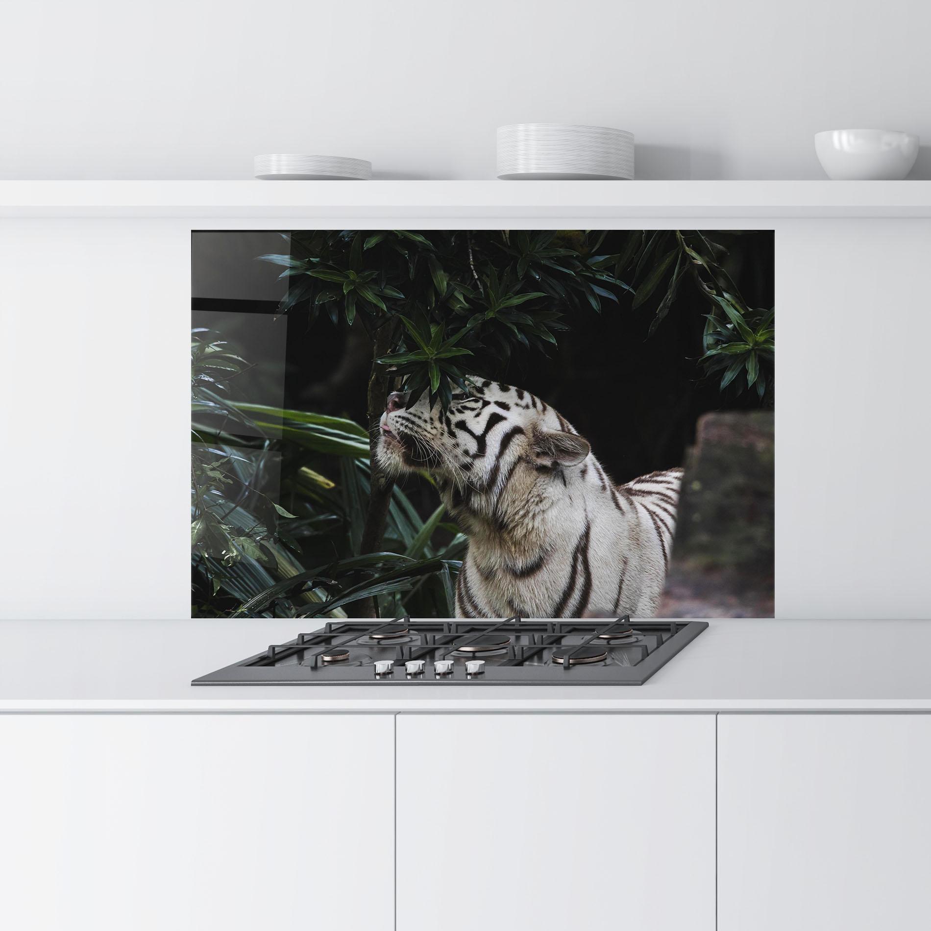 Konyhai üveg hátfal White Tiger mockup 9