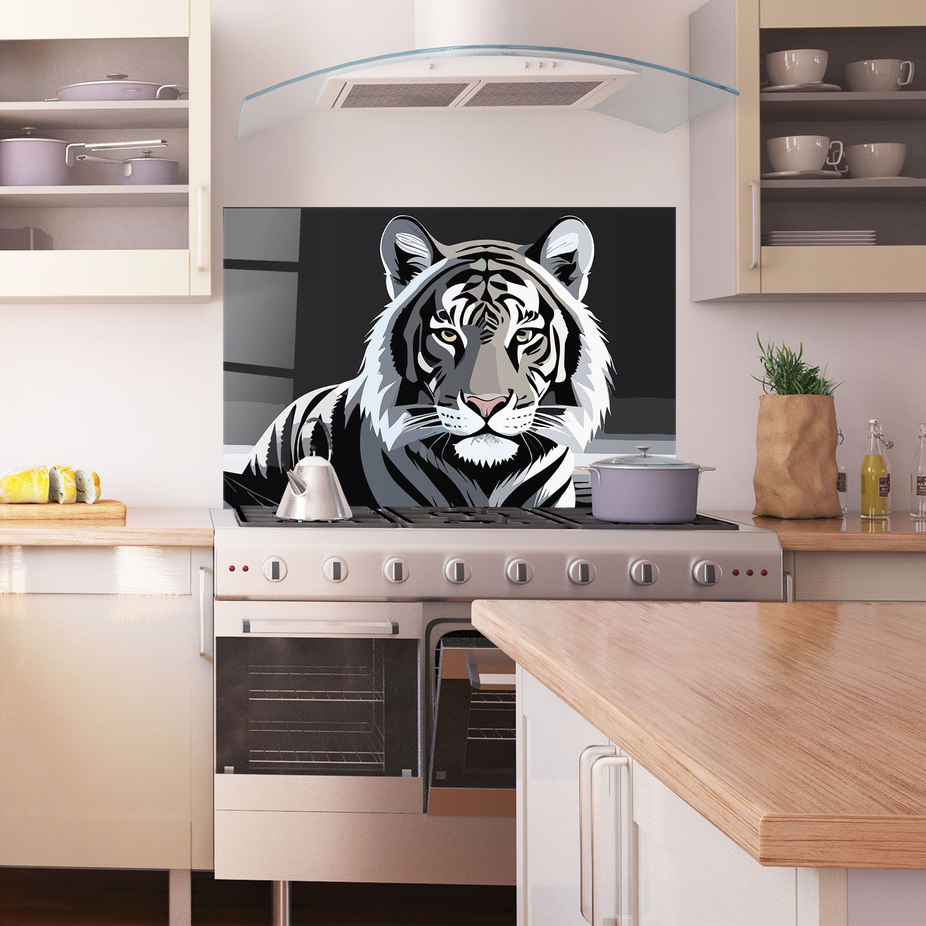 White Grey Tiger mockup 1