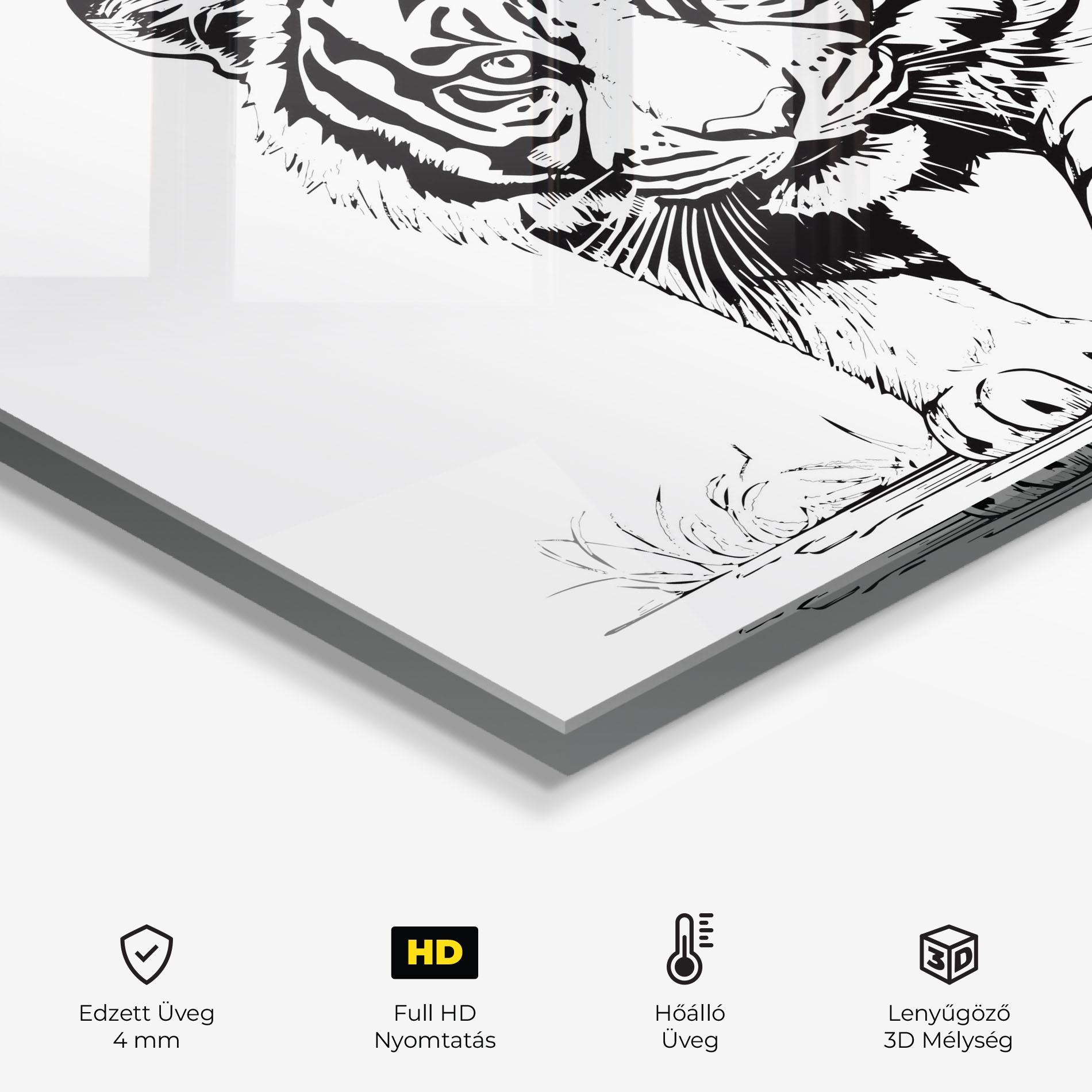 Konyhai üveg hátfal Silent Tiger mockup 2