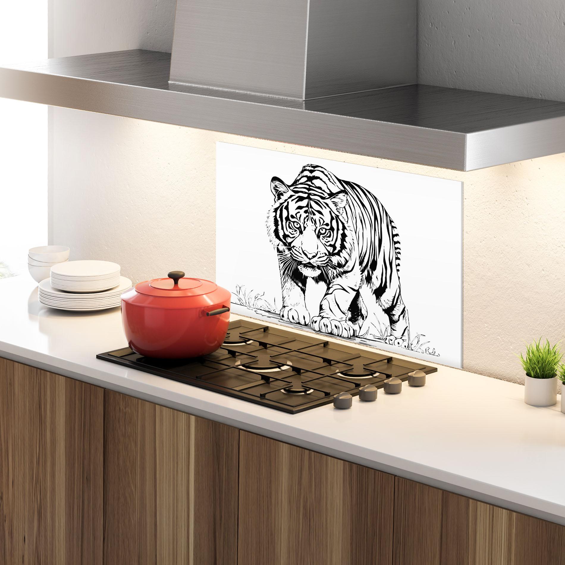 Konyhai üveg hátfal Silent Tiger mockup 4