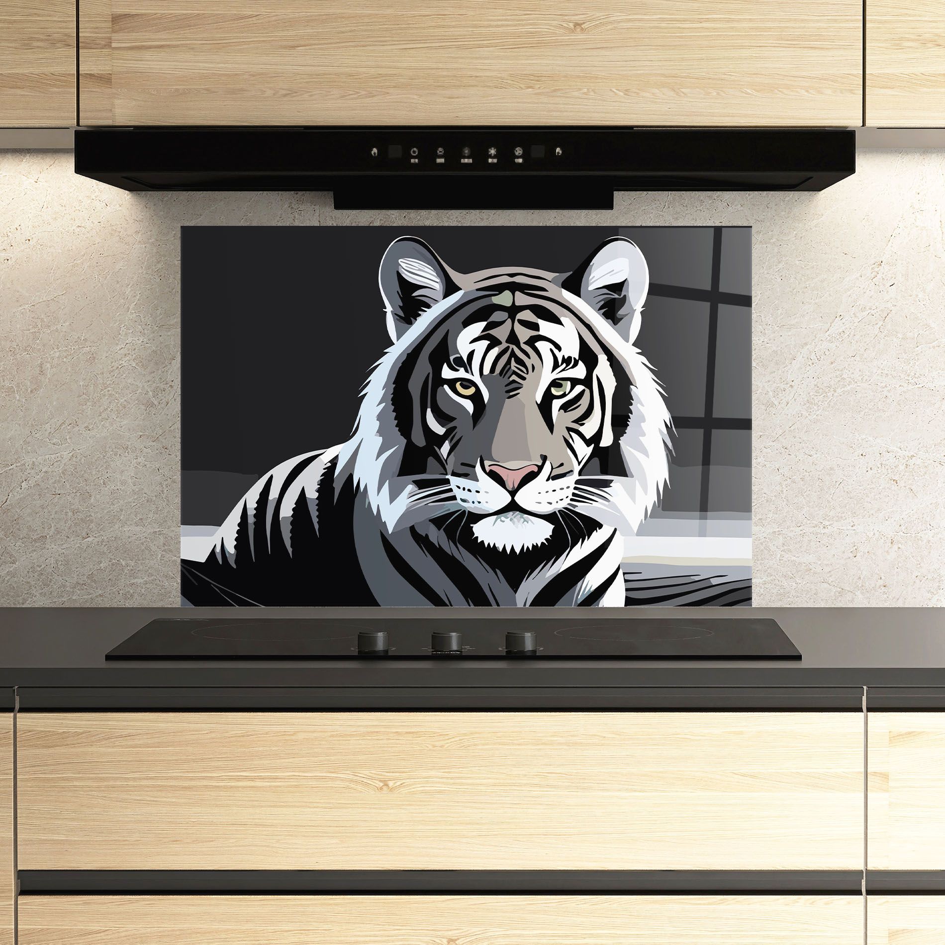 White Grey Tiger mockup 3