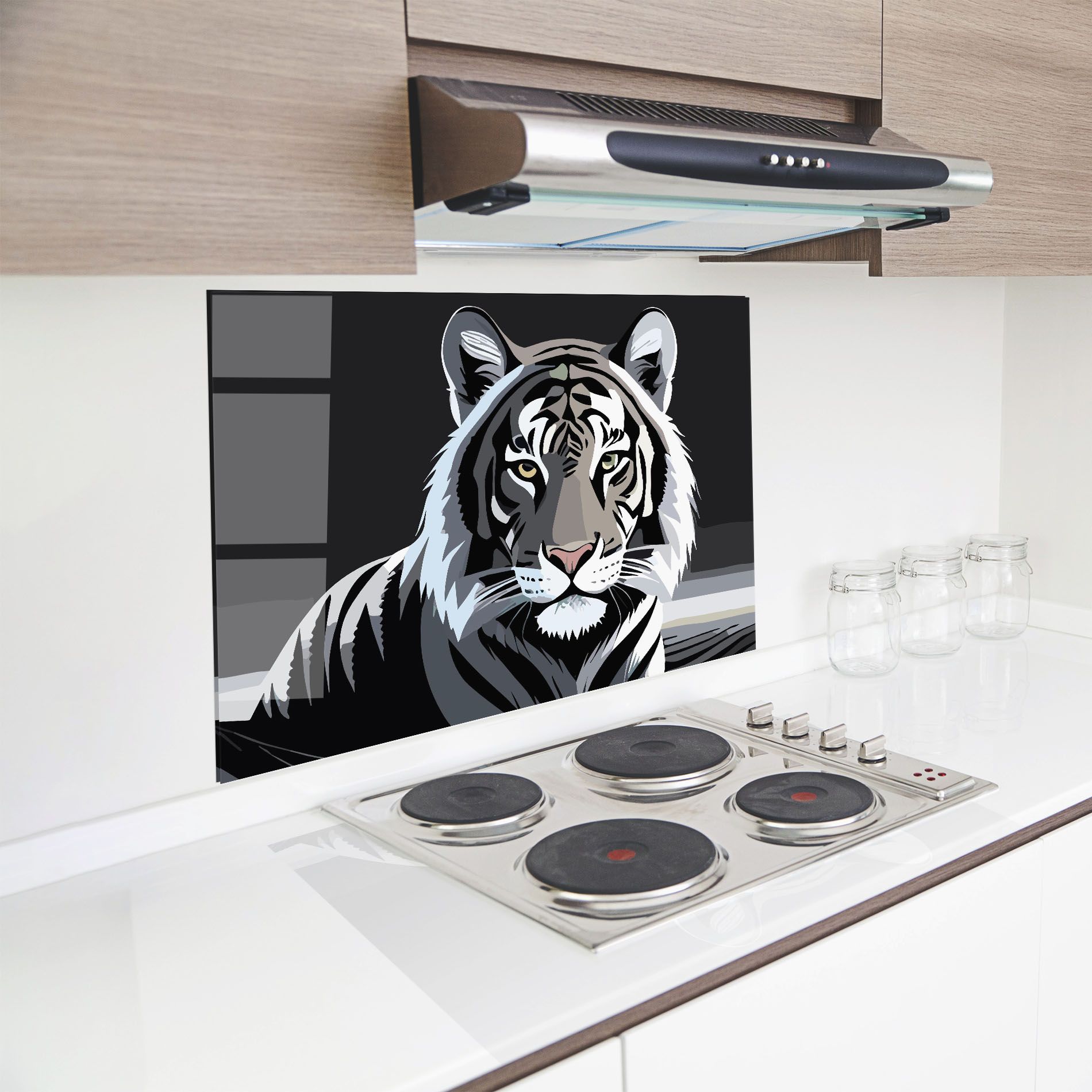 White Grey Tiger mockup 8