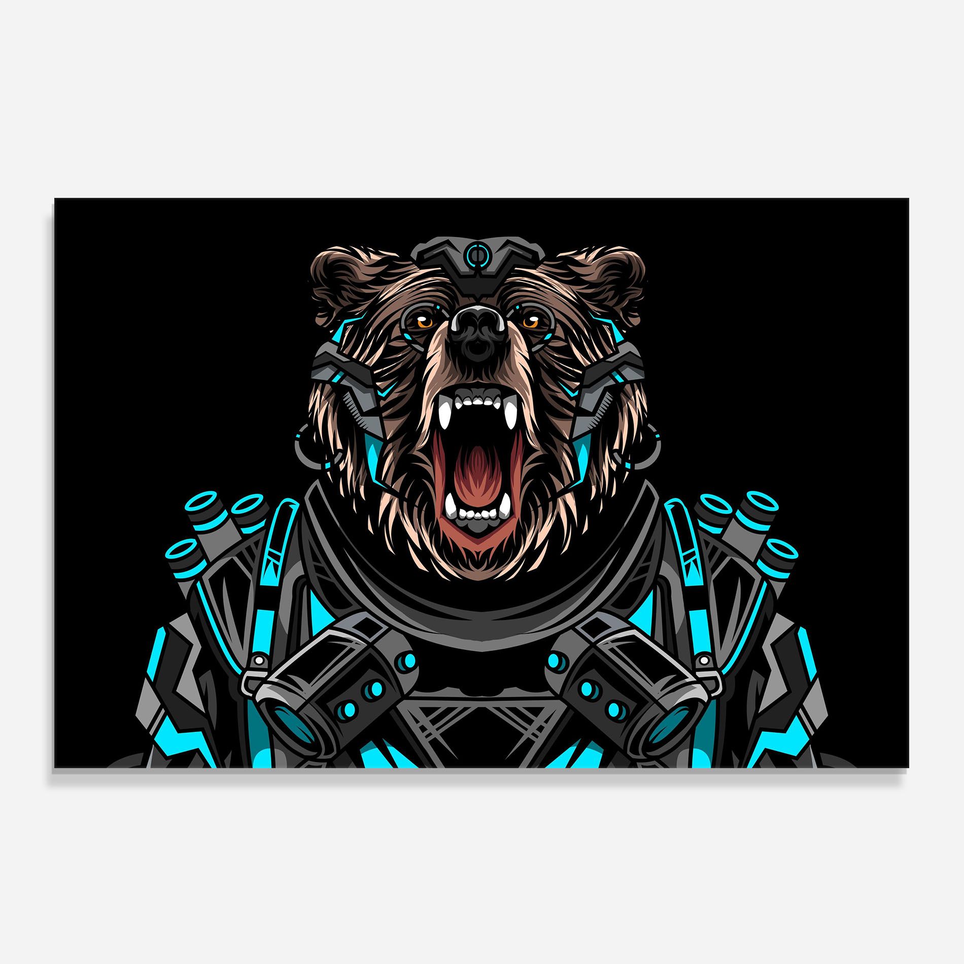 Black Cyborg Bear mockup 0