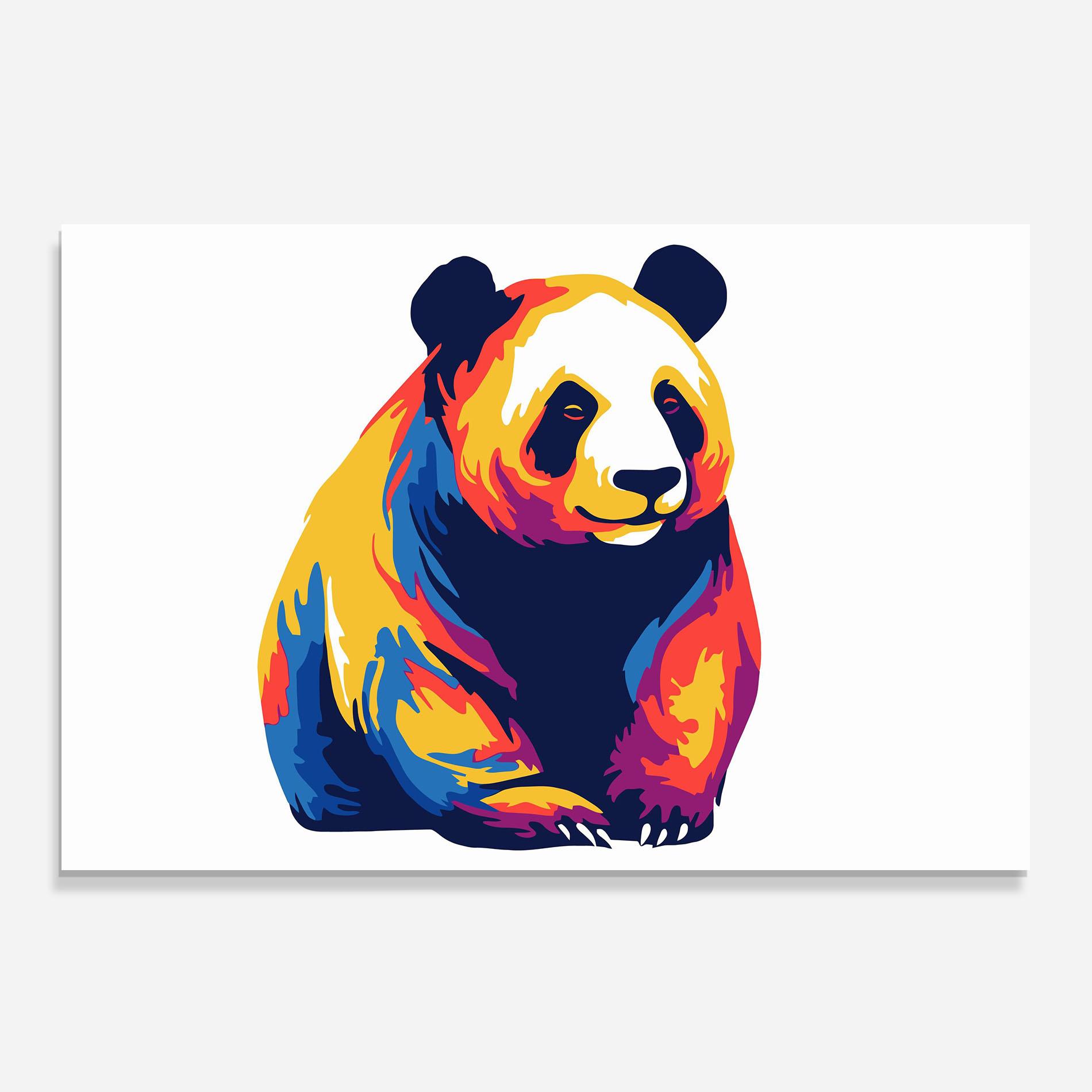 Konyhai üveg hátfal Cute Panda mockup 0