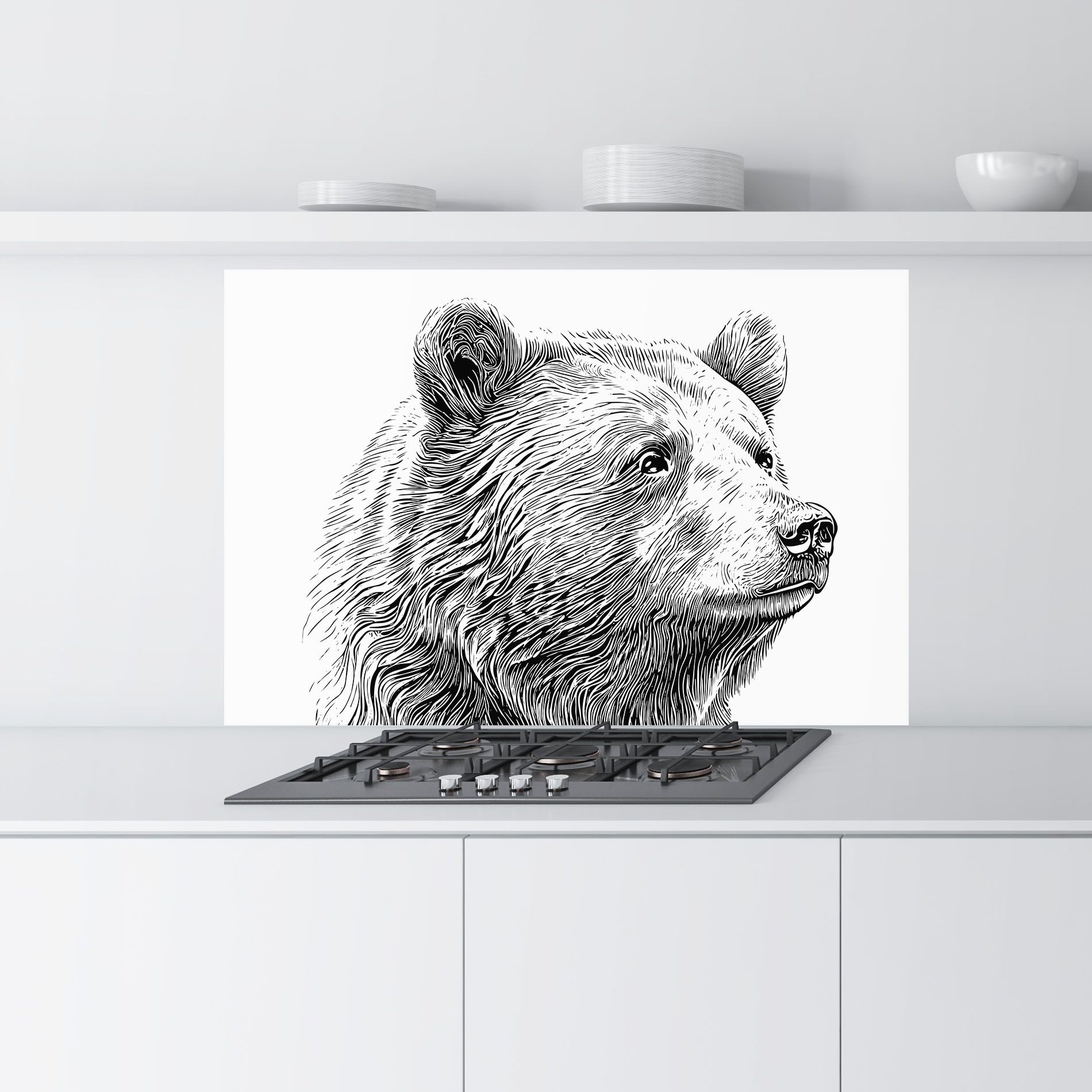 Bear Portrait Line mockup 9