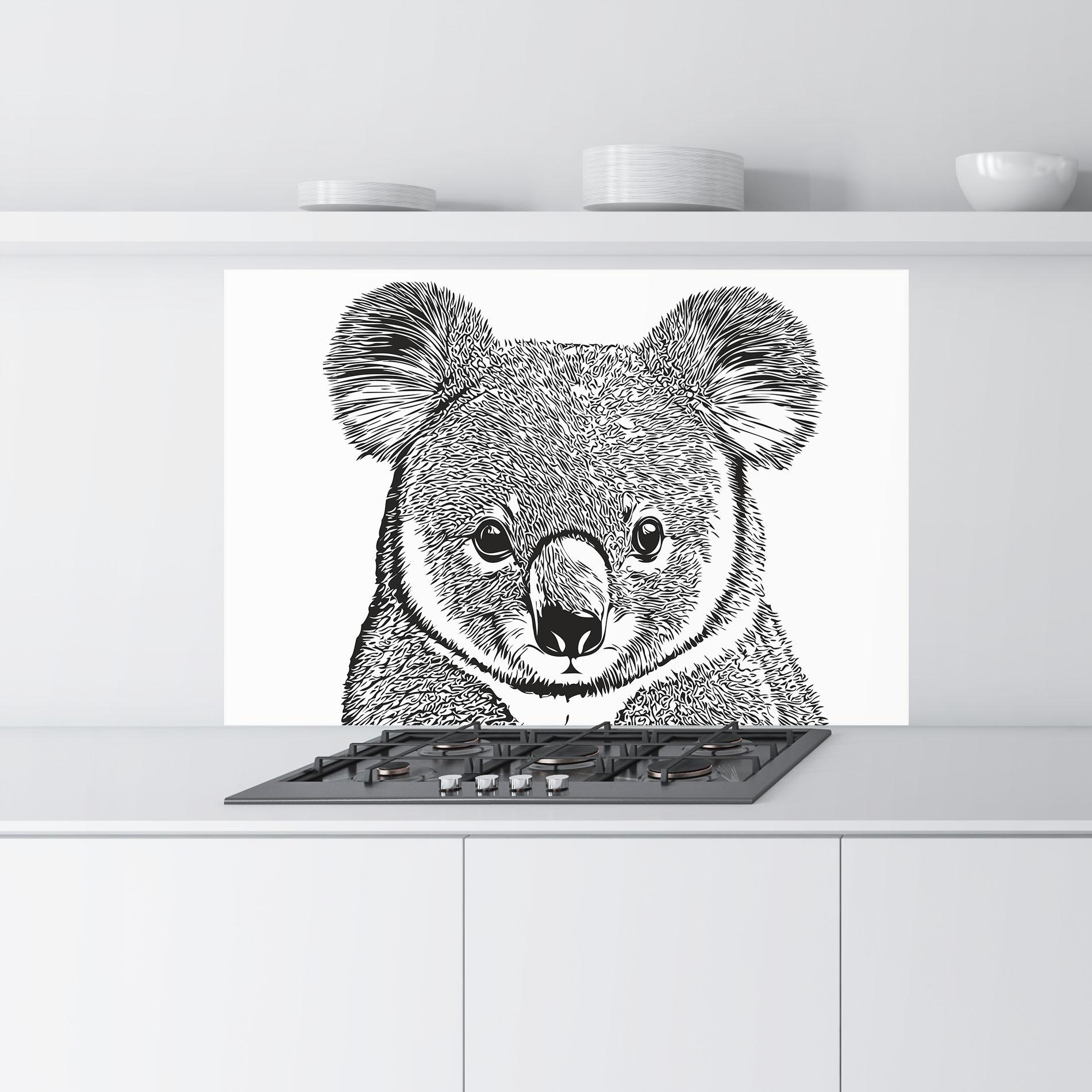 Konyhai üveg hátfal Koala Line mockup 9