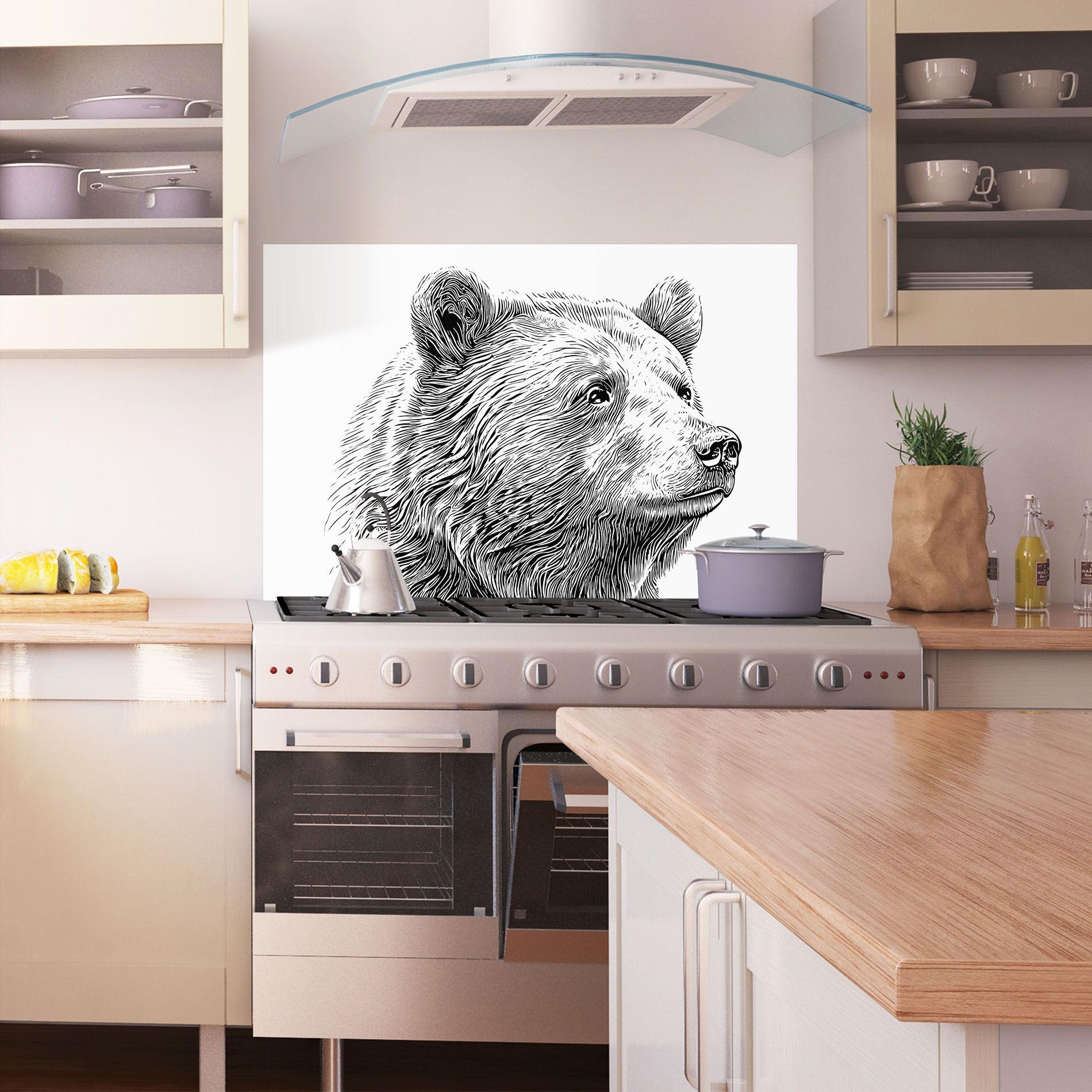 Bear Portrait Line mockup 1