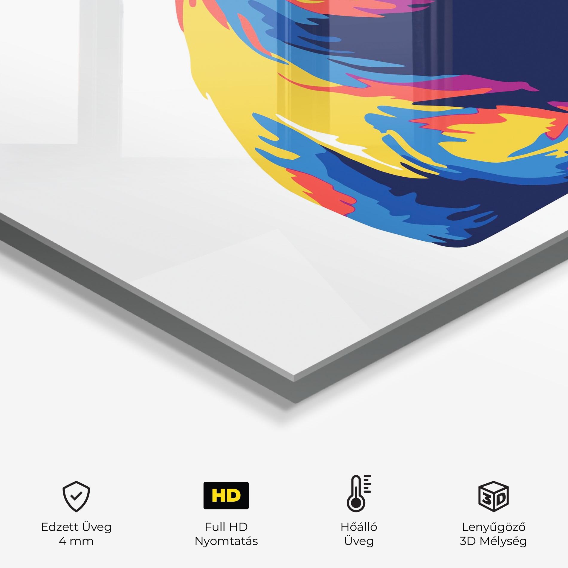 Konyhai üveg hátfal Cute Panda mockup 2