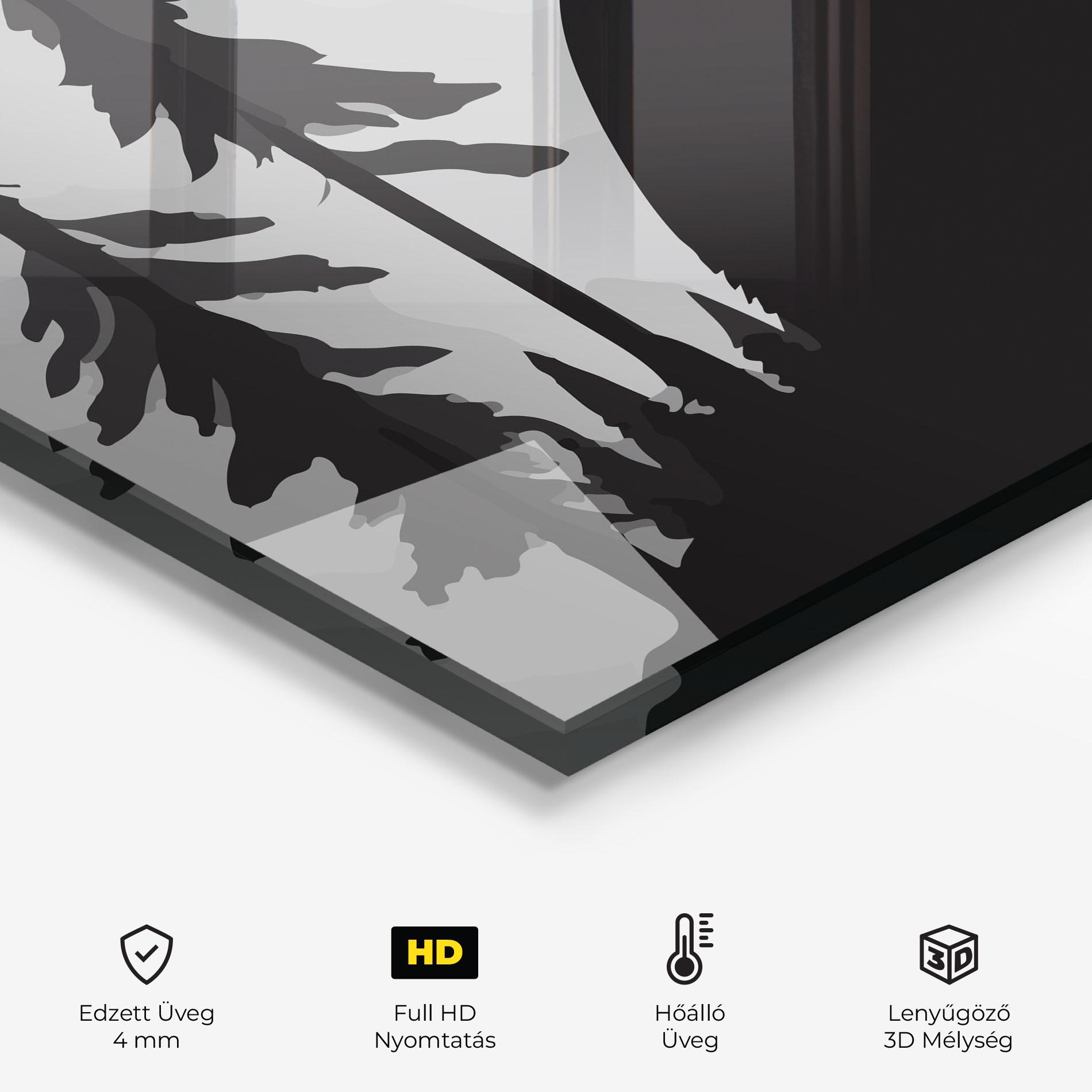 Konyhai üveg hátfal Forest Bear mockup 2