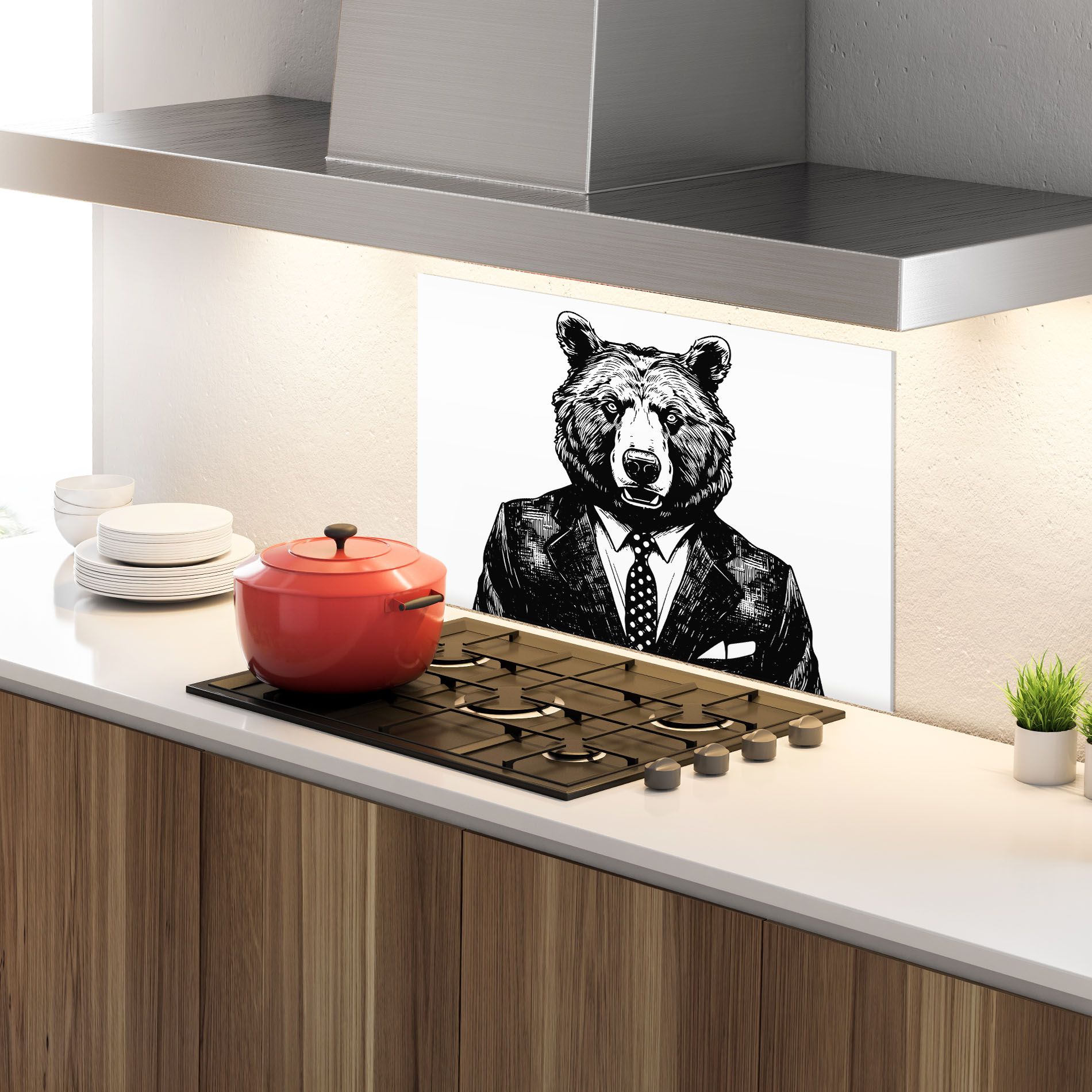 Bear In Suit mockup 4