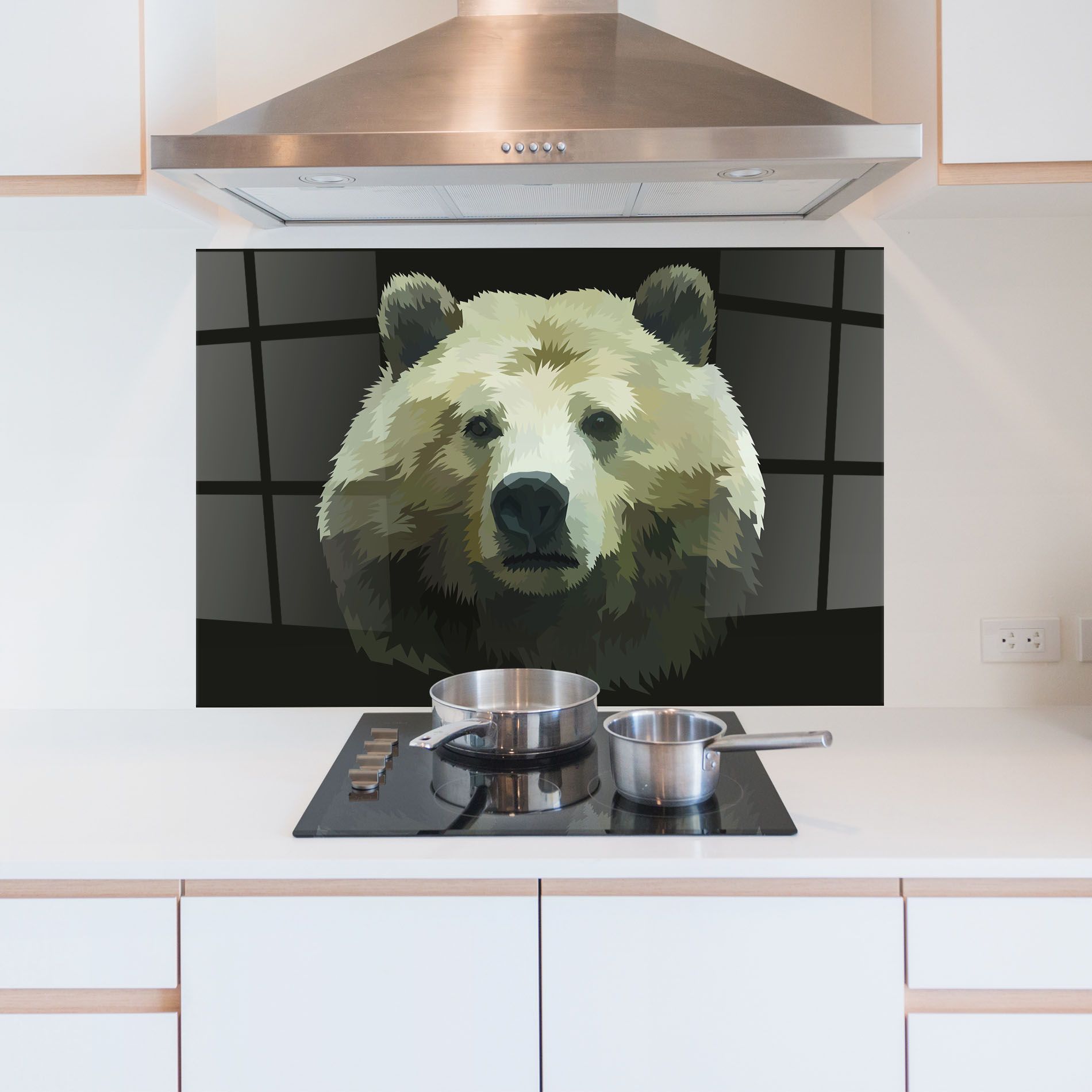 Brown Bear Head mockup 5