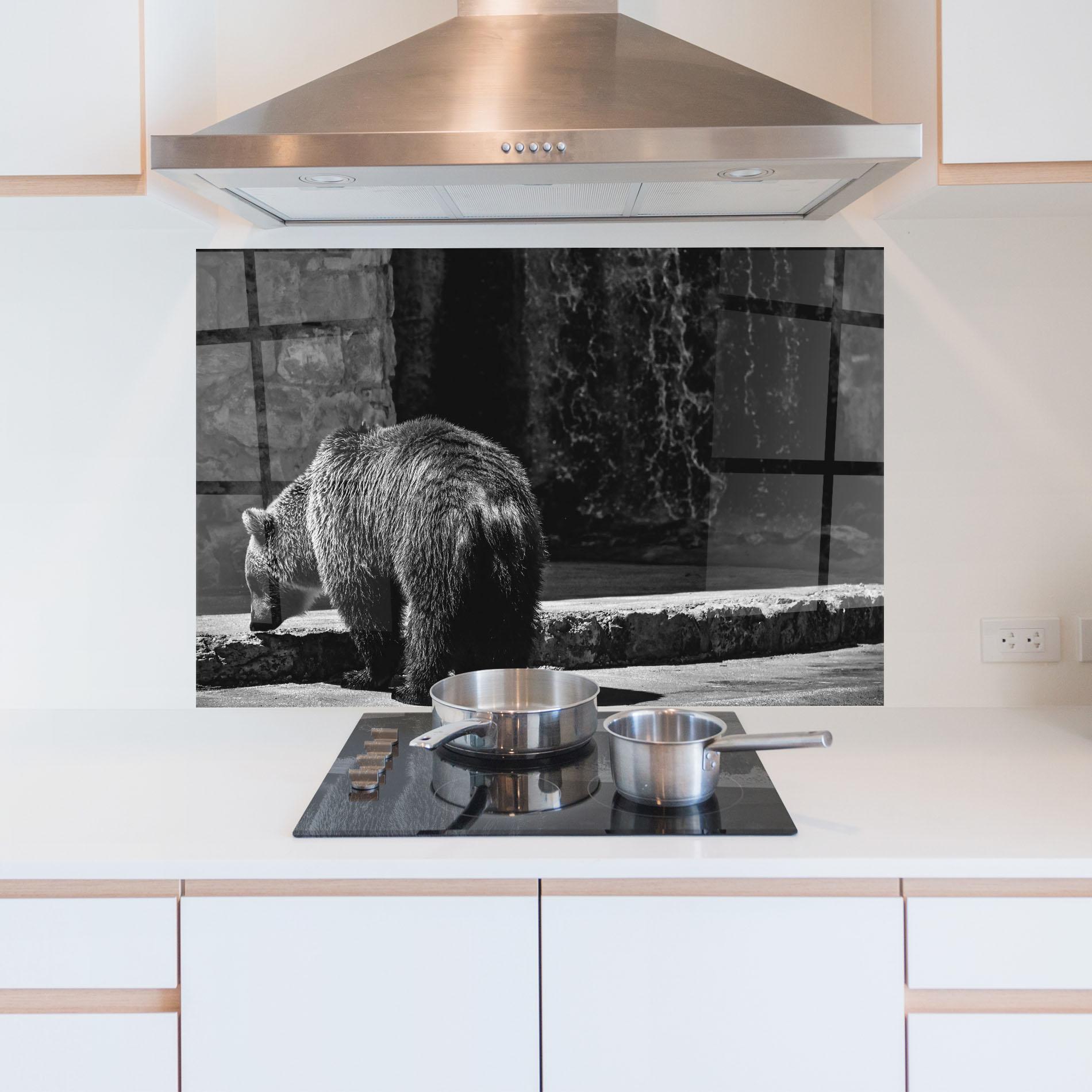 Konyhai üveg hátfal Grey Bear mockup 5
