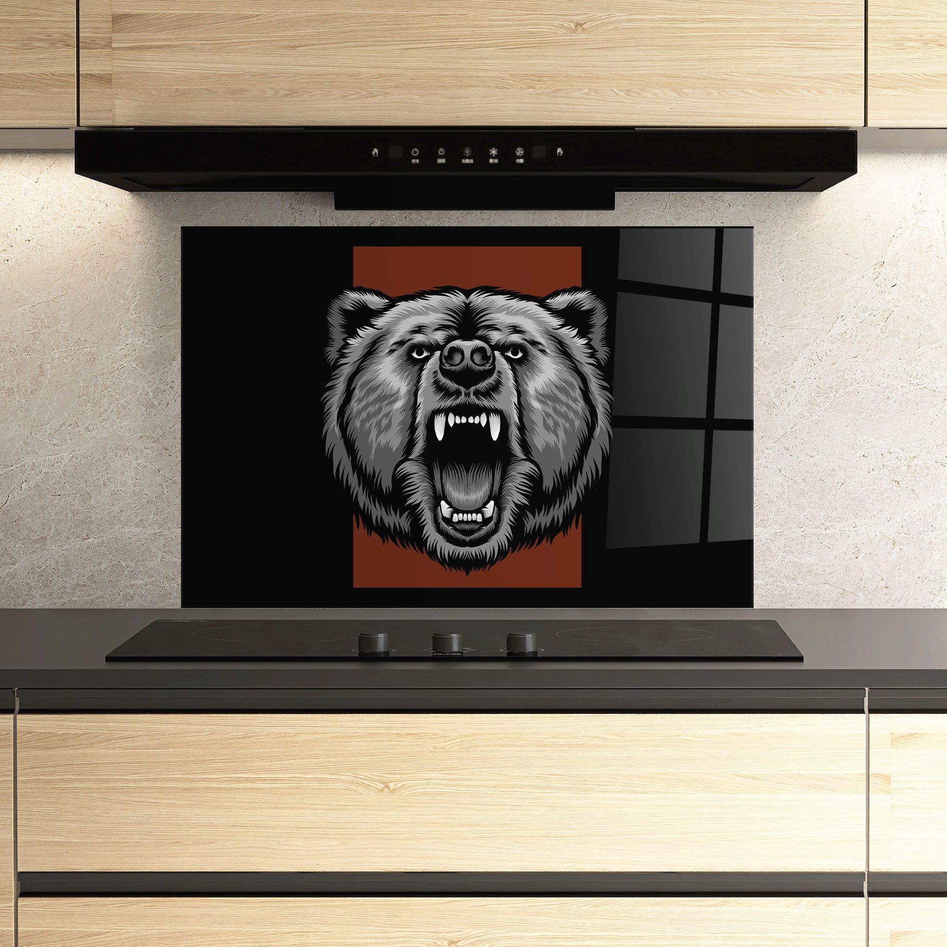 Grey Bear Head mockup 3