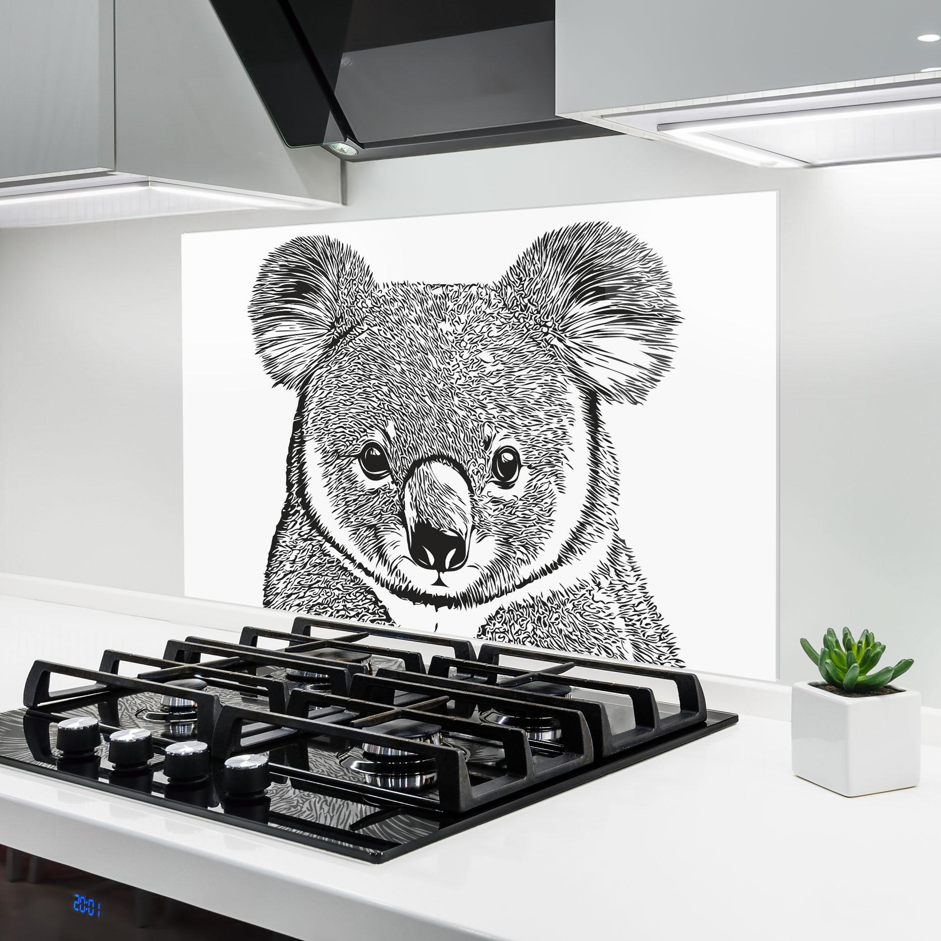 Konyhai üveg hátfal Koala Line mockup 6