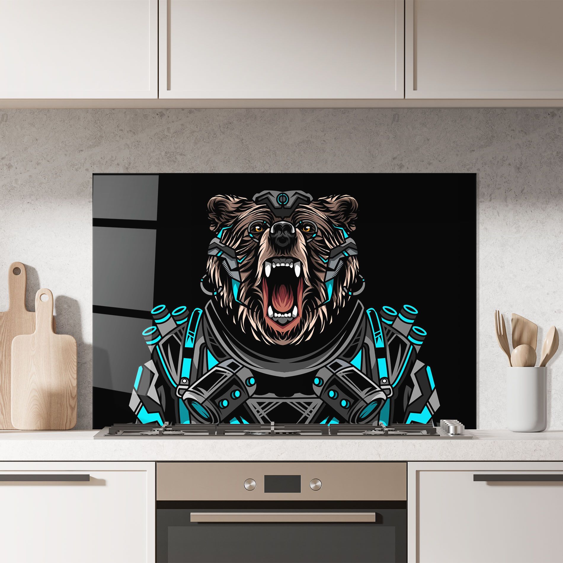 Black Cyborg Bear mockup 7