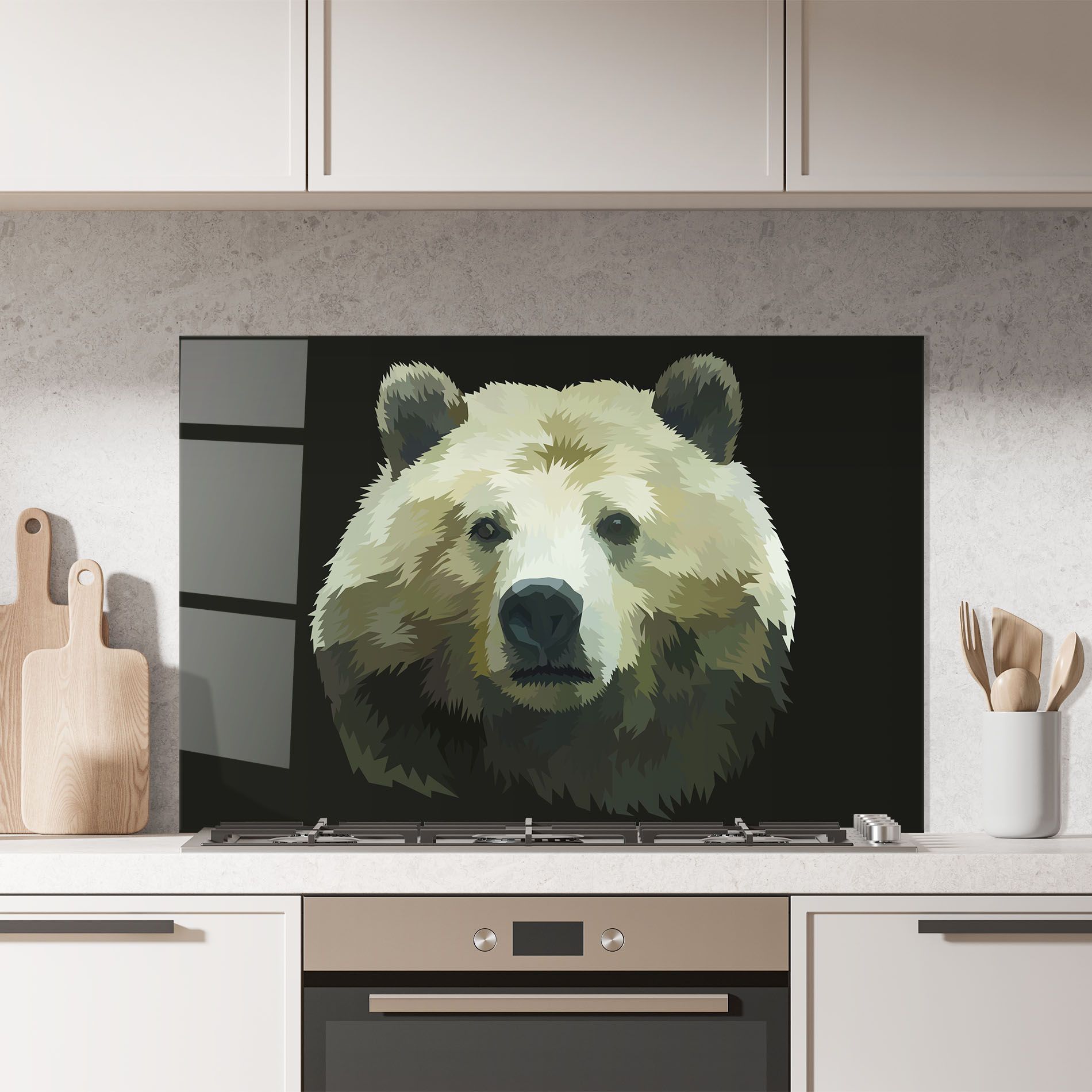 Brown Bear Head mockup 7