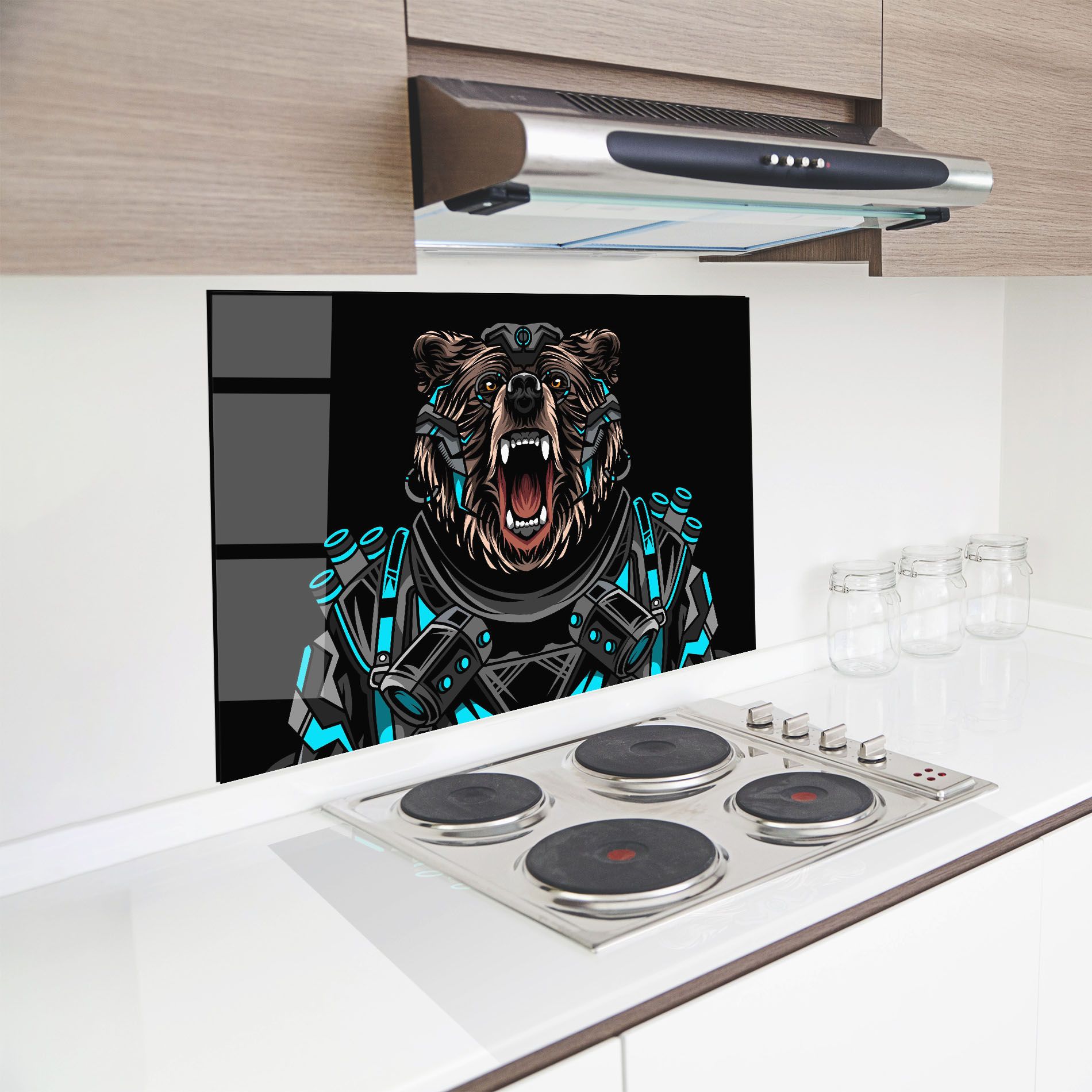 Black Cyborg Bear mockup 8