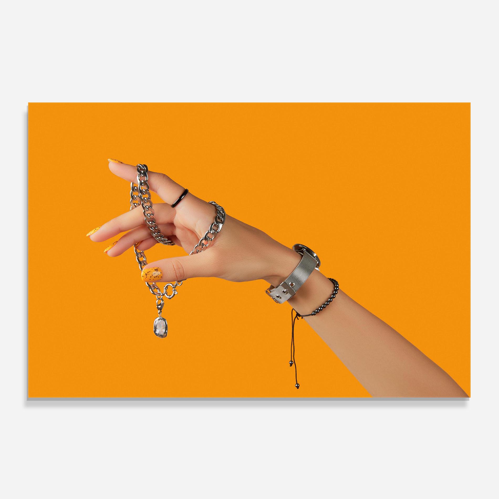 Konyhai üveg hátfal Silver Accessory mockup 0