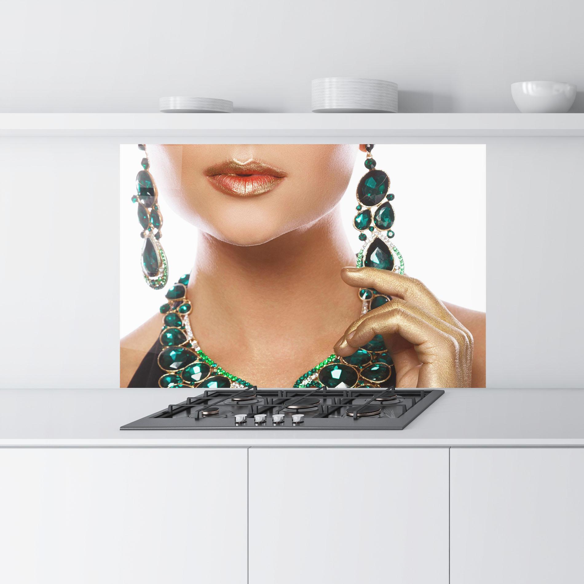 Konyhai üveg hátfal Green Accessory mockup 9