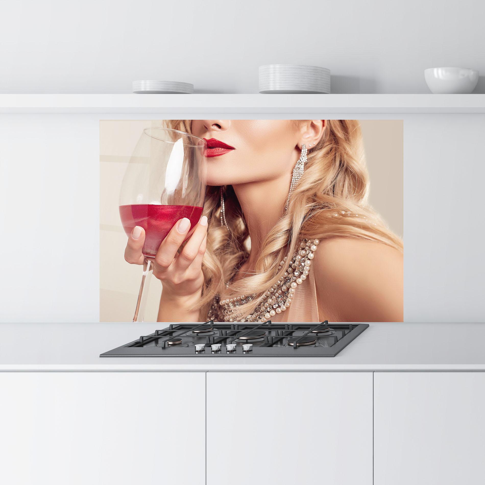 Konyhai üveg hátfal Pretty Accessory And Wine mockup 9