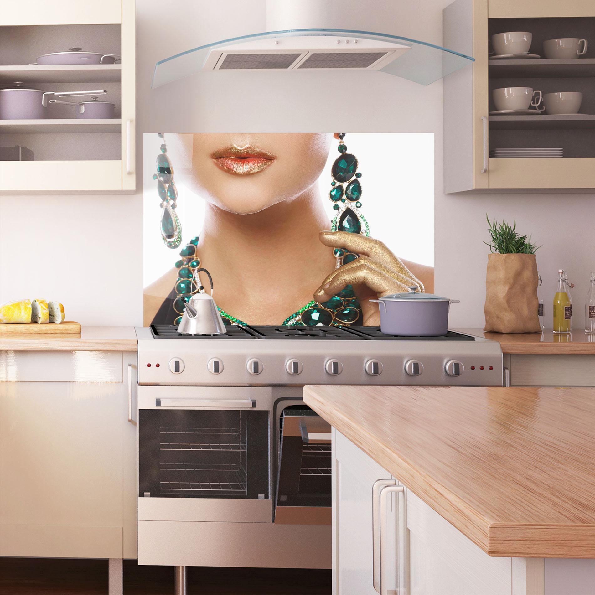 Konyhai üveg hátfal Green Accessory mockup 1