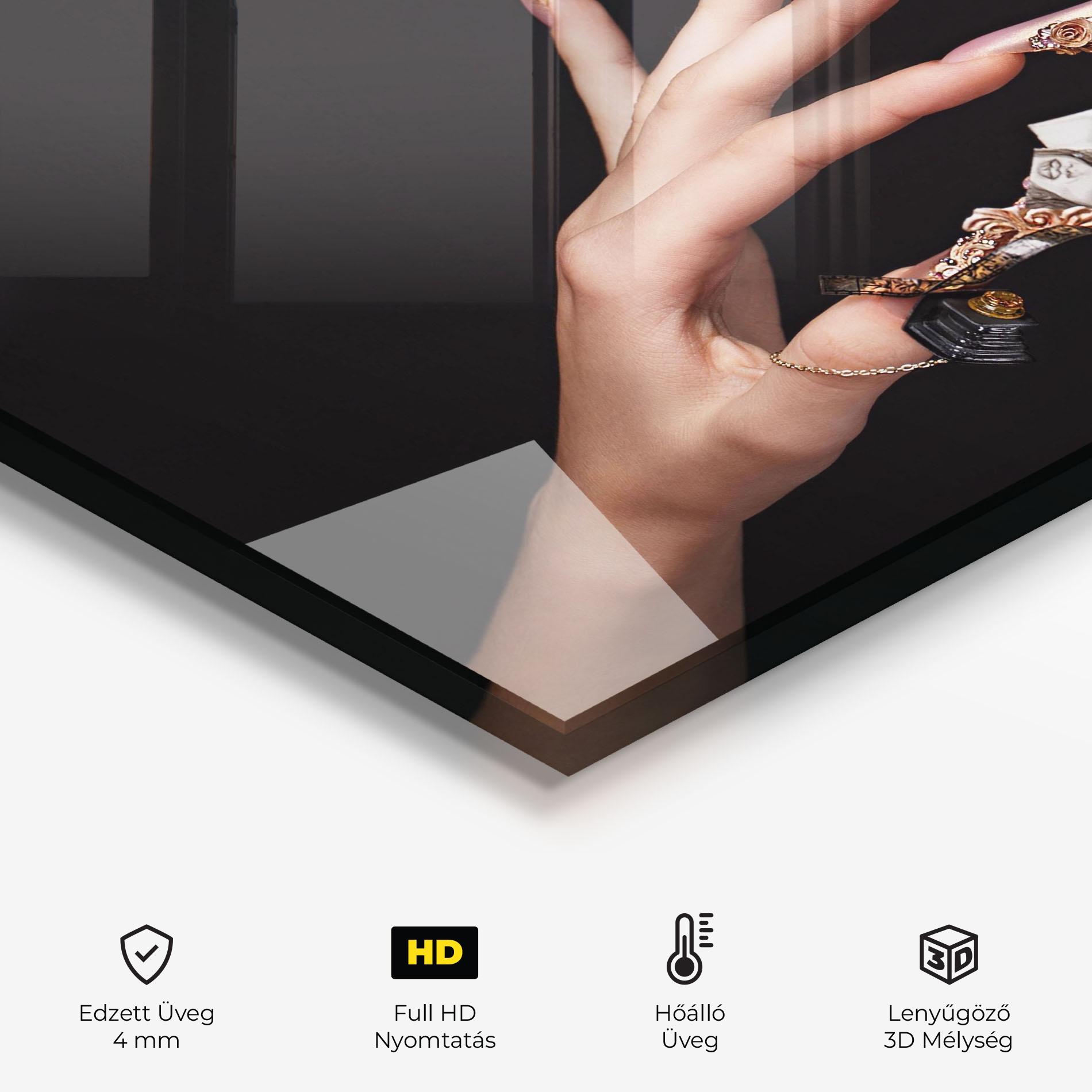 Konyhai üveg hátfal Creative Manicure mockup 2