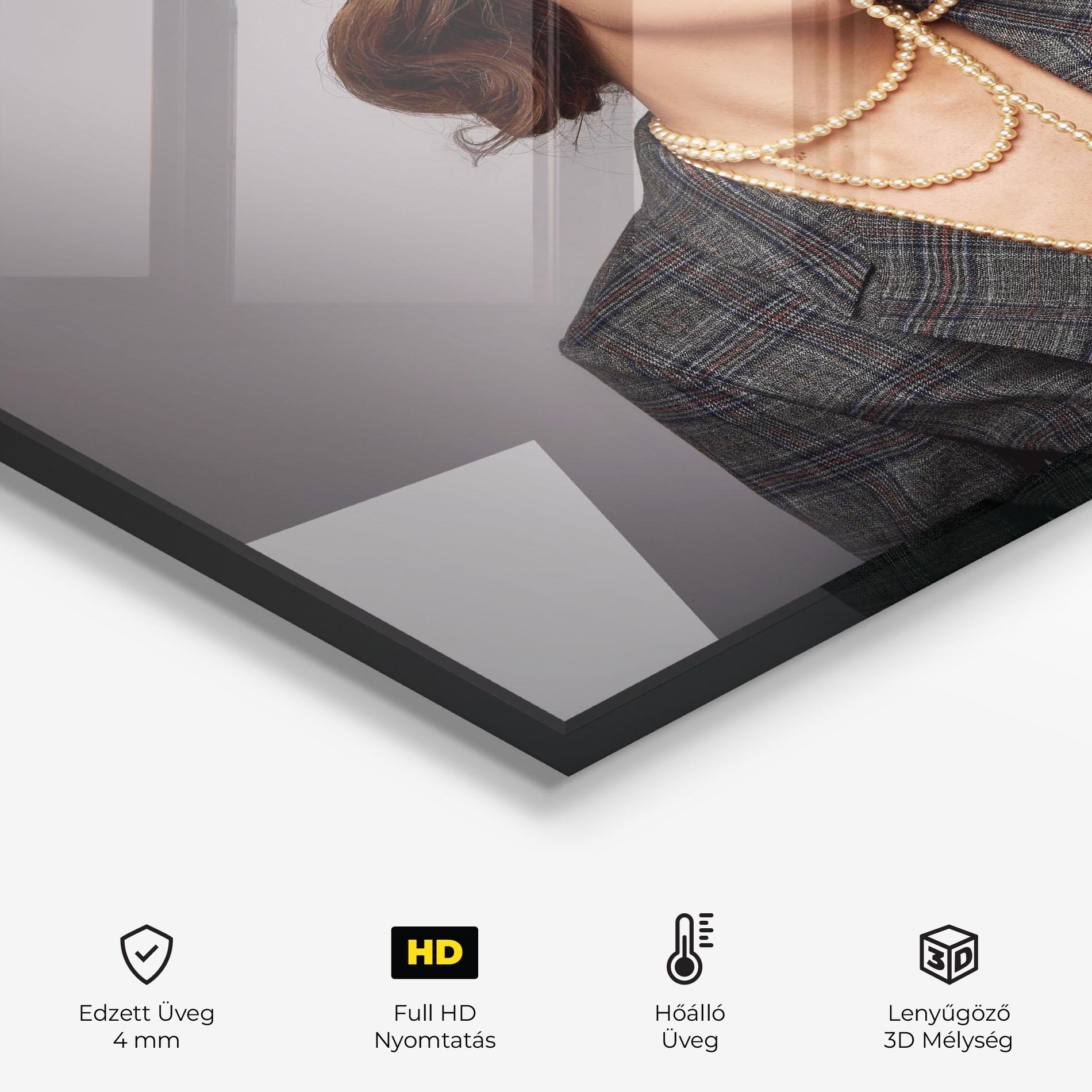 Konyhai üveg hátfal Gold Pearls mockup 2