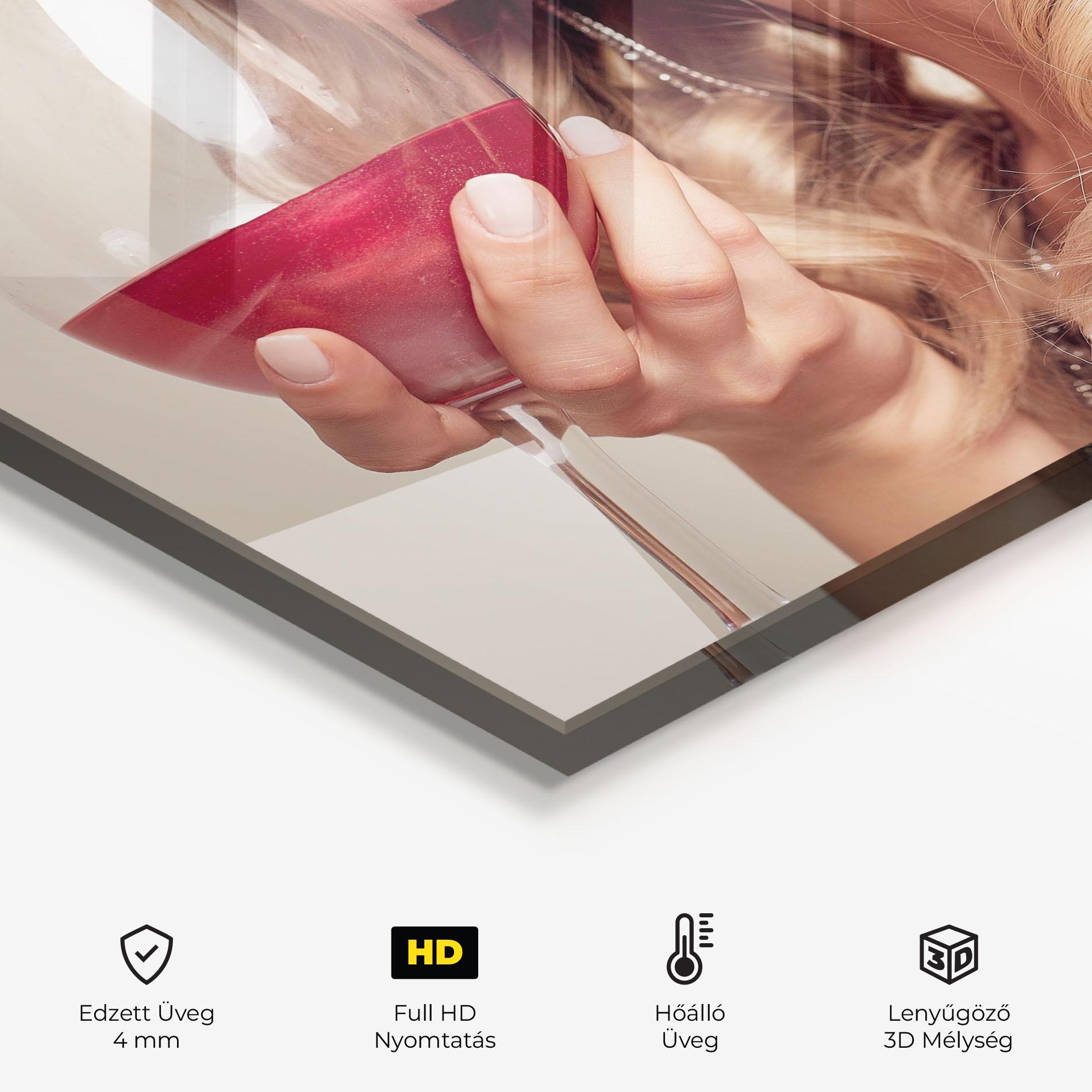 Konyhai üveg hátfal Pretty Accessory And Wine mockup 2