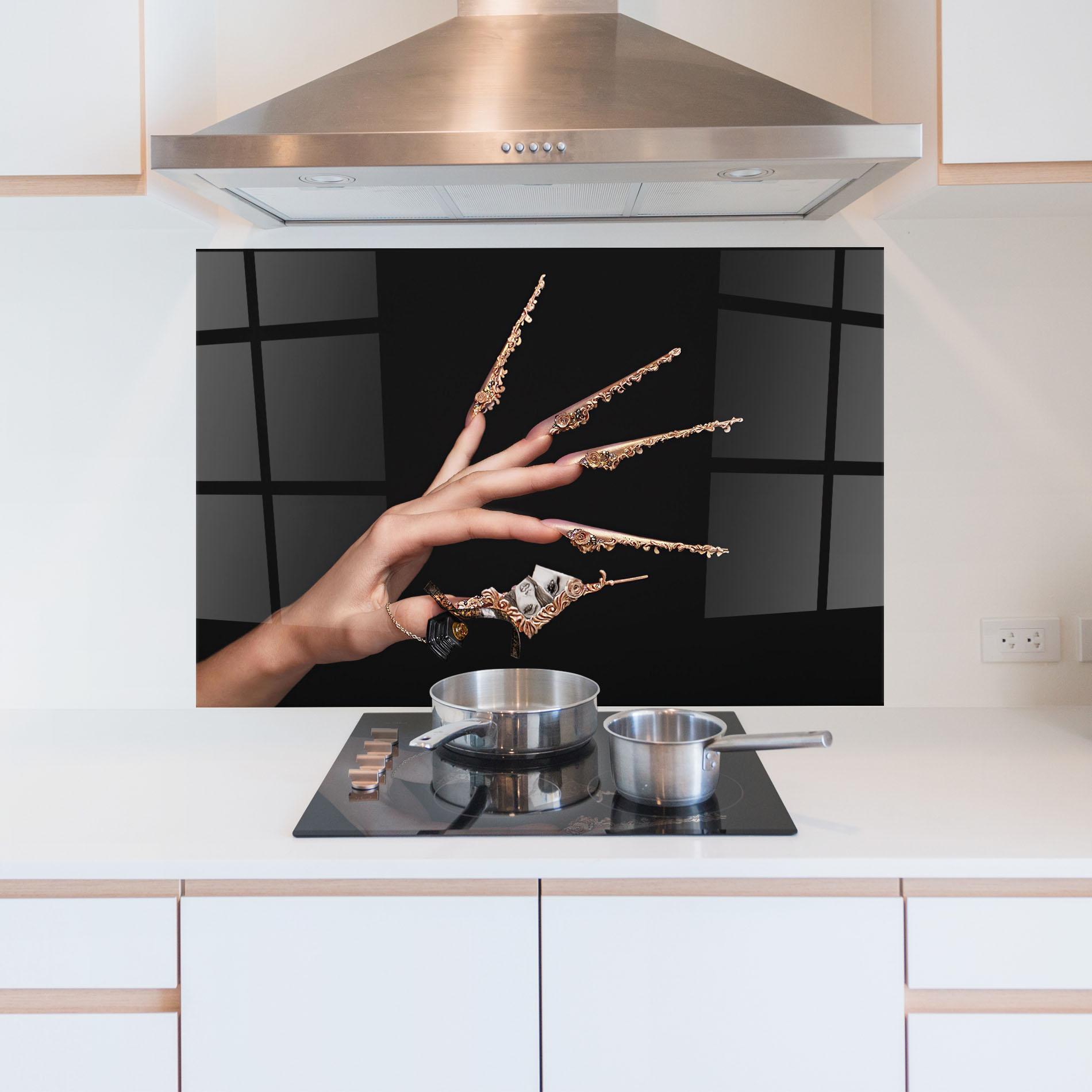 Konyhai üveg hátfal Creative Manicure mockup 5