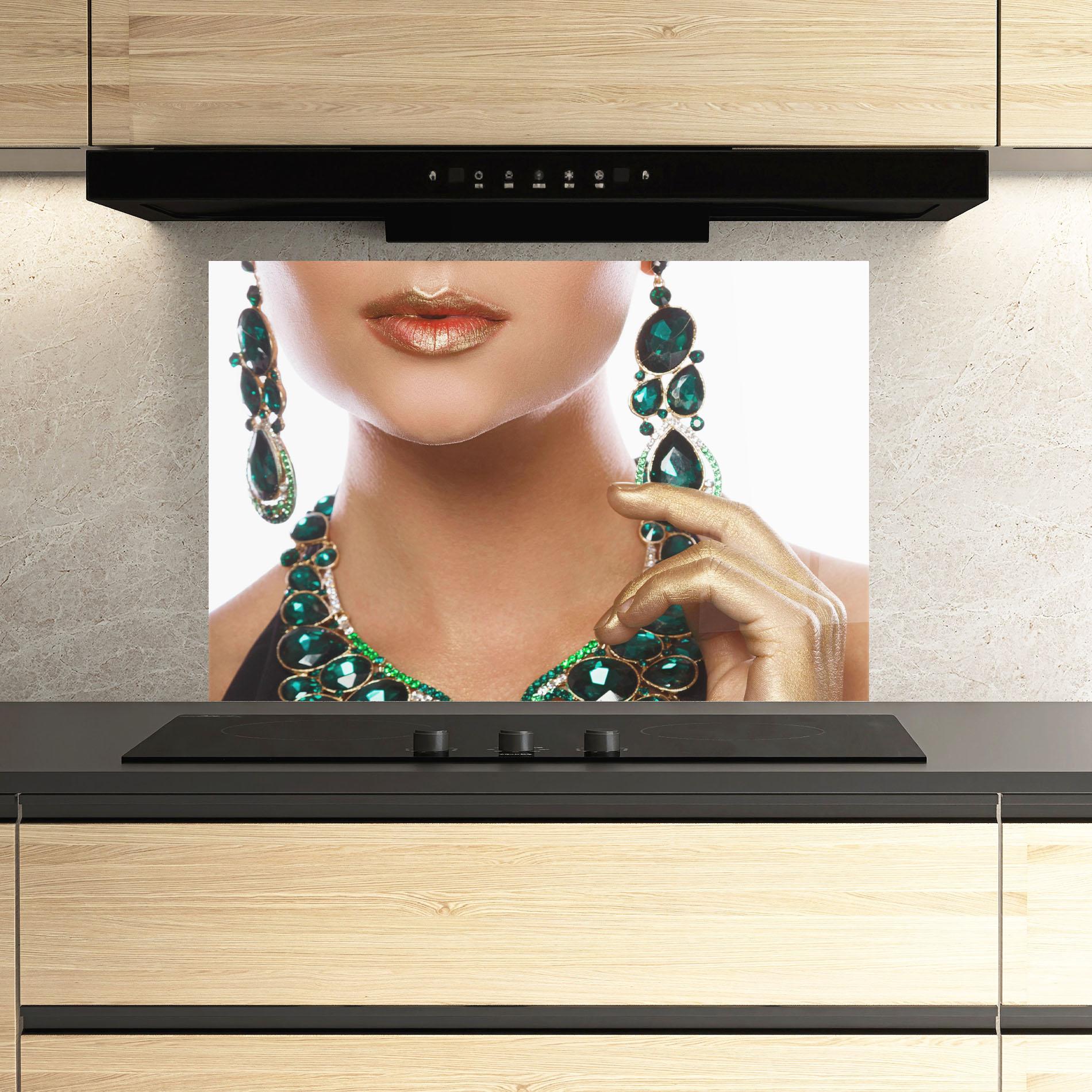 Konyhai üveg hátfal Green Accessory mockup 3