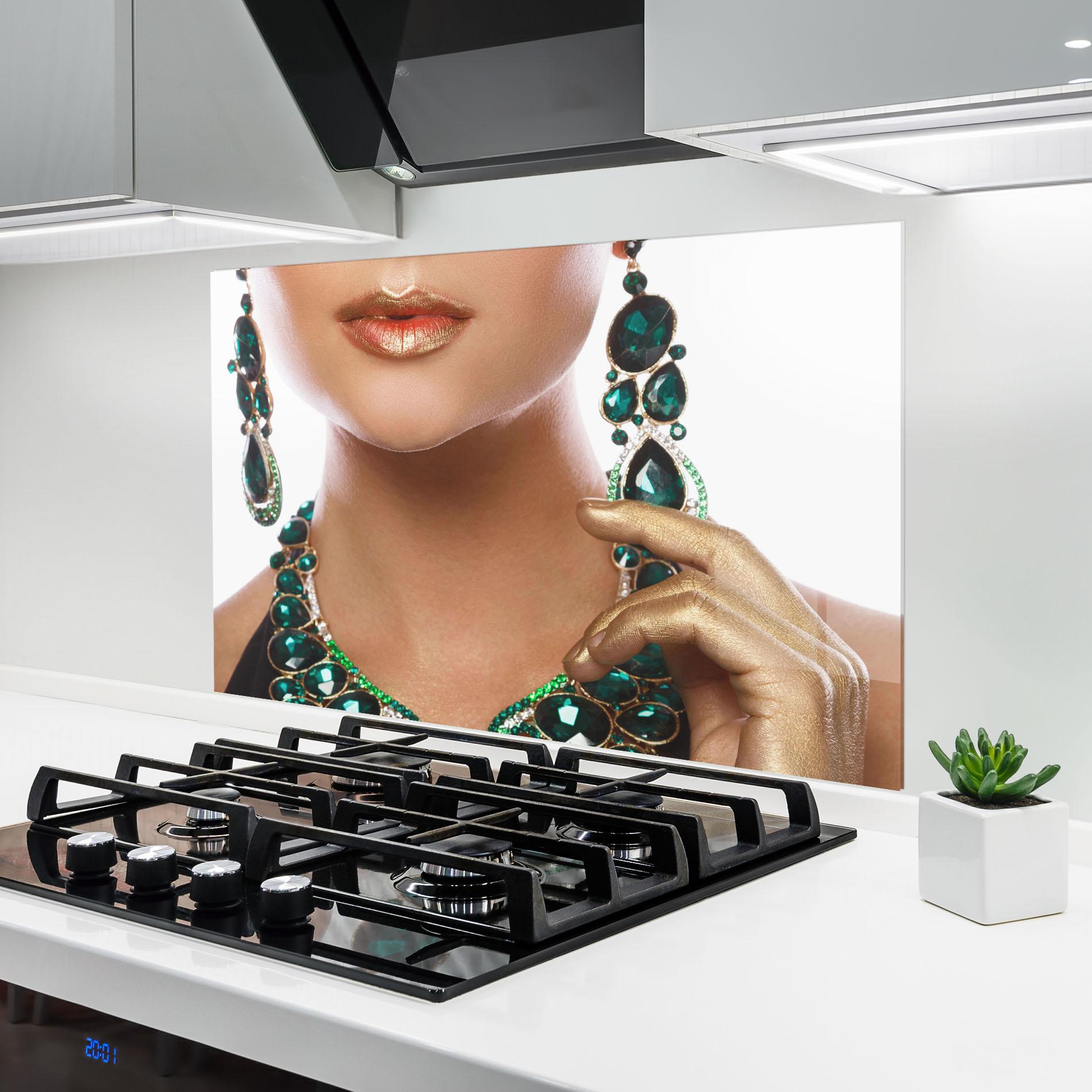 Konyhai üveg hátfal Green Accessory mockup 6