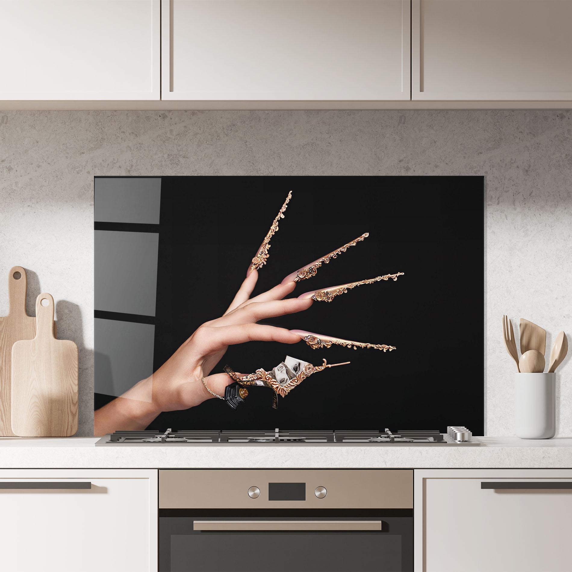 Konyhai üveg hátfal Creative Manicure mockup 7