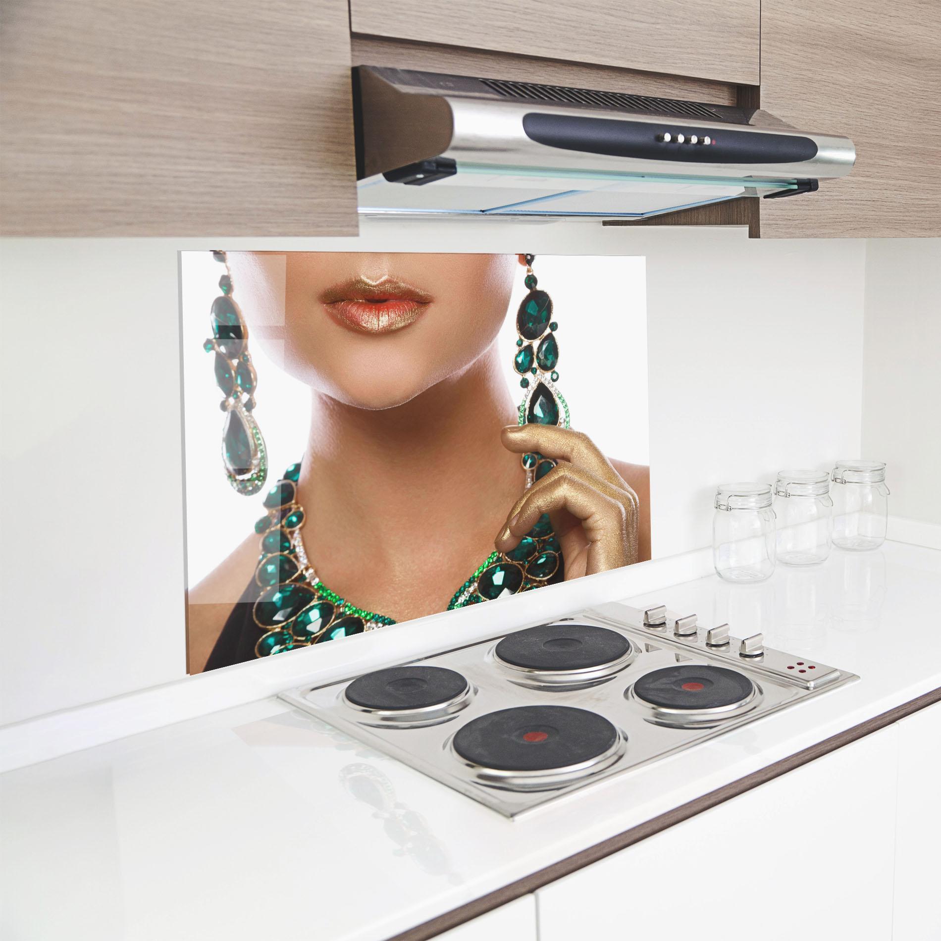 Konyhai üveg hátfal Green Accessory mockup 8