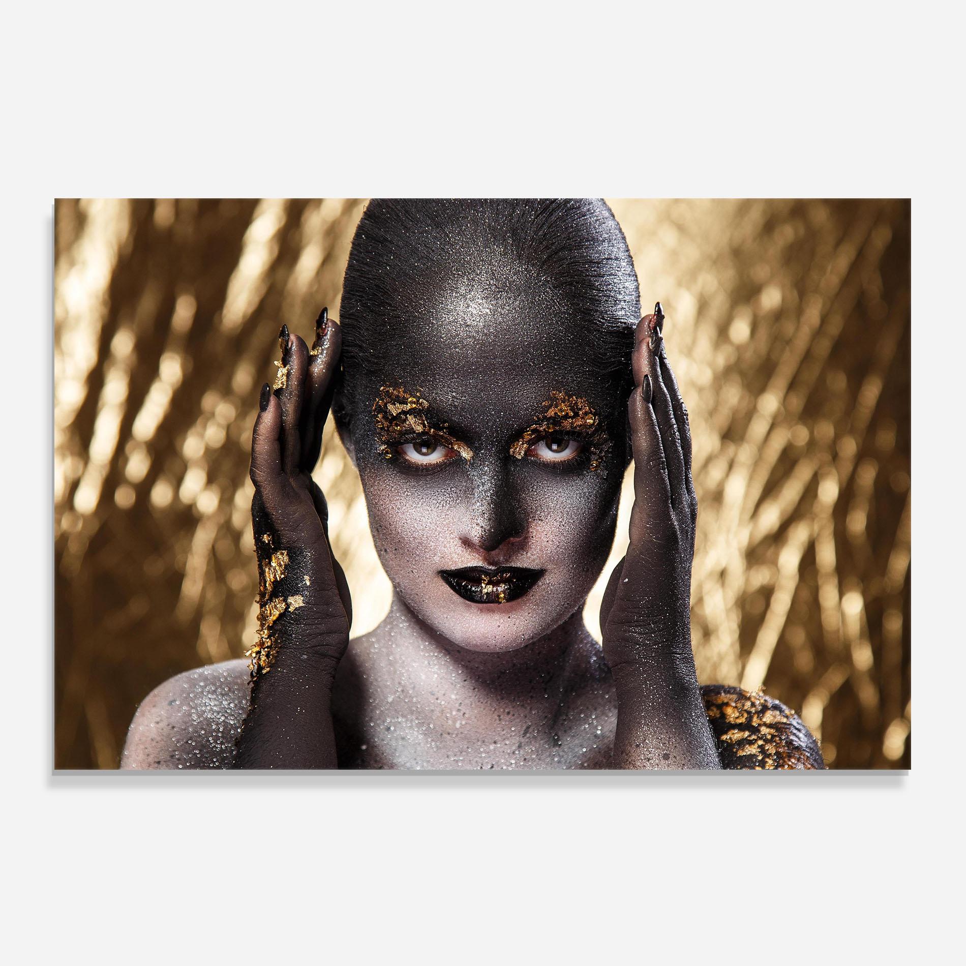 Konyhai üveg hátfal Glitter Artistic Makeup mockup 0