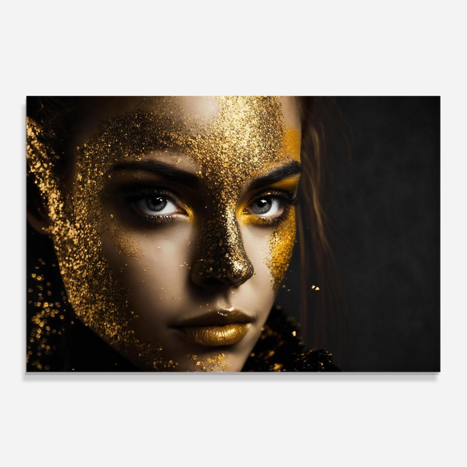 Konyhai üveg hátfal Grey Cat Eye Makeup mockup 0