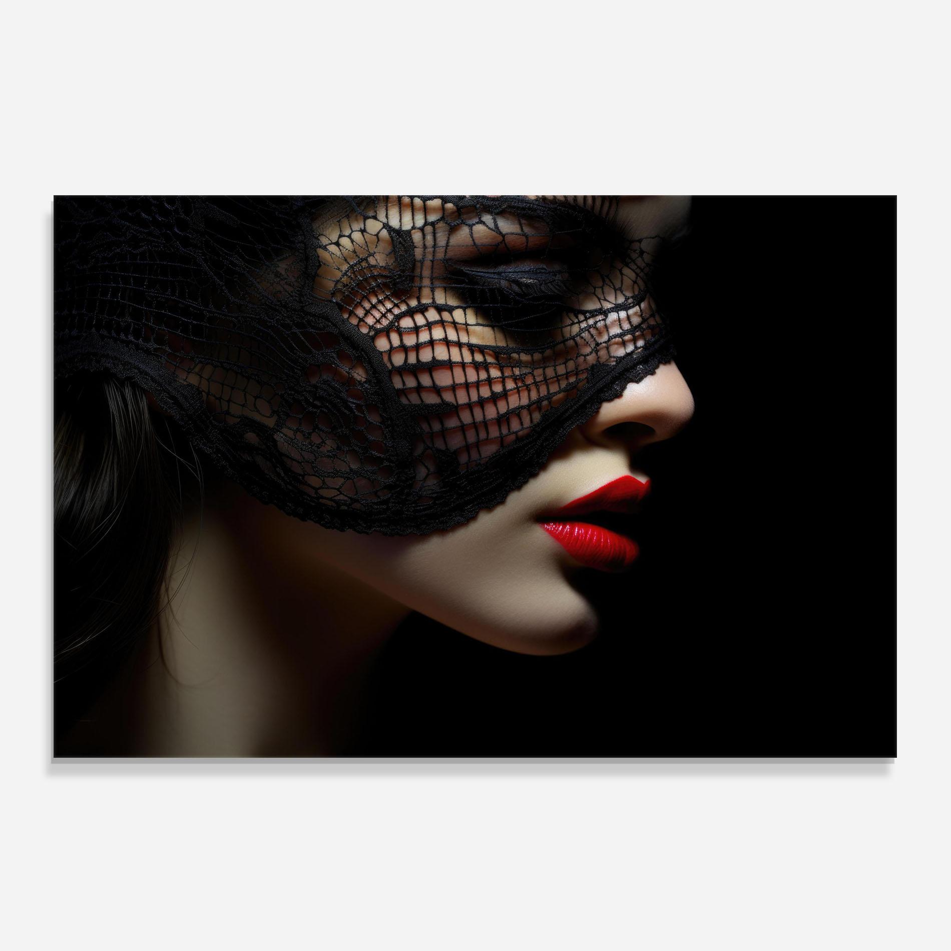 Konyhai üveg hátfal Mysterious Girl mockup 0