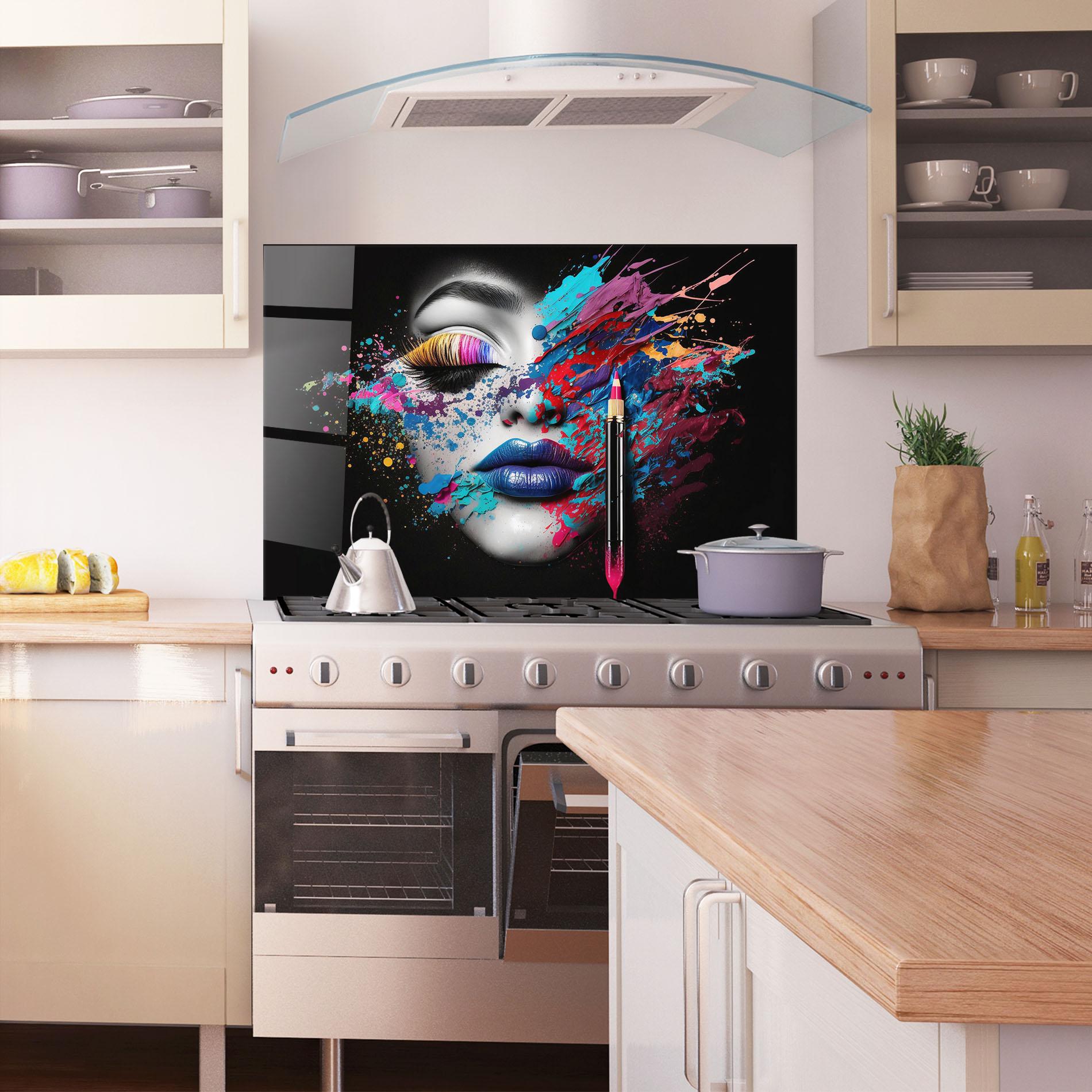 Konyhai üveg hátfal Cosmetology Concept mockup 1