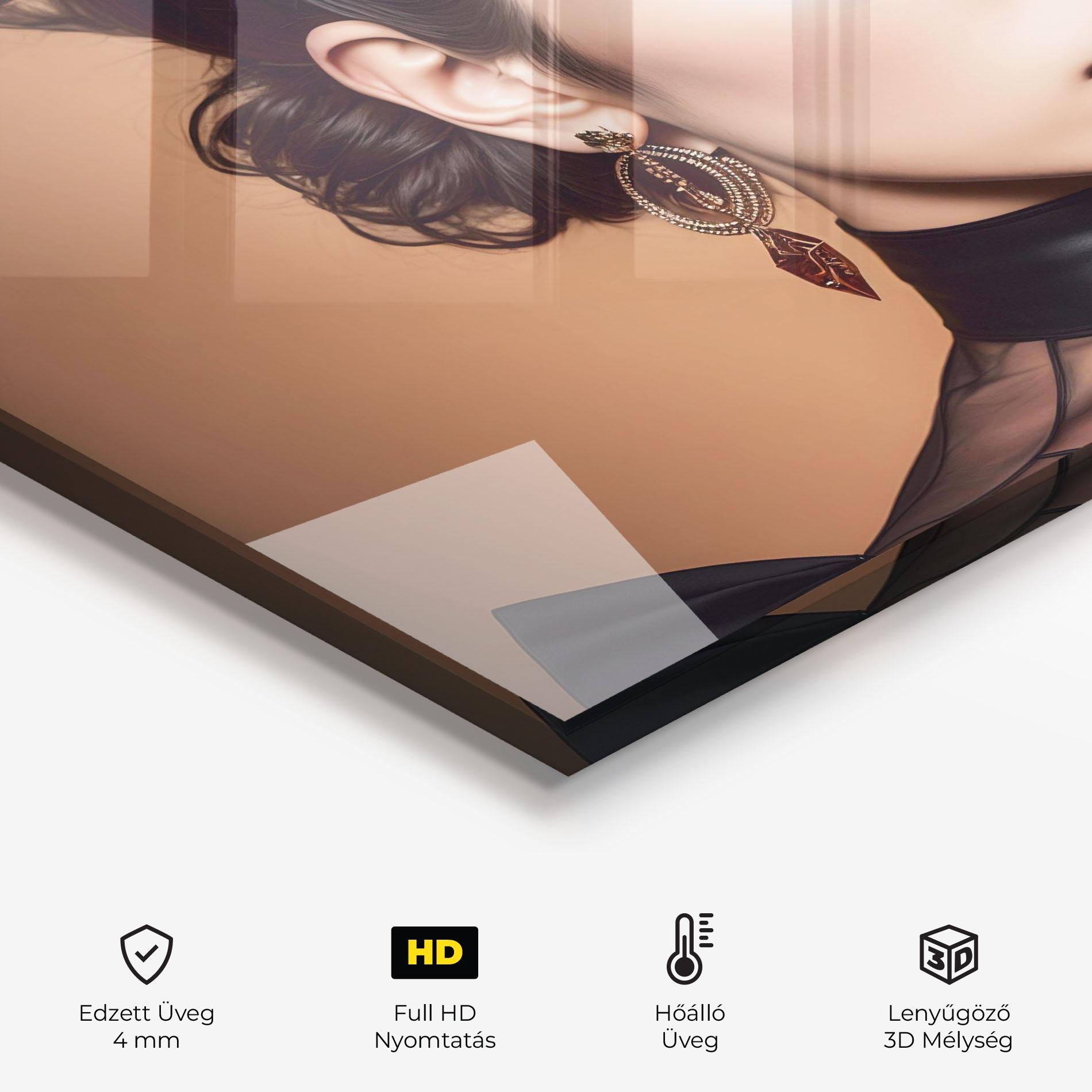 Konyhai üveg hátfal Black Lips Makeup mockup 2