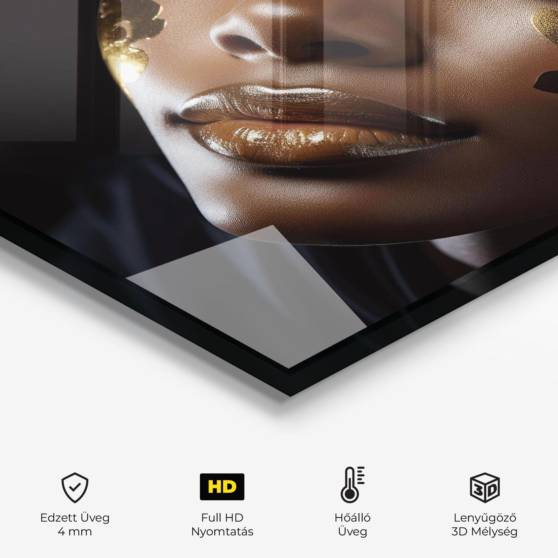 Konyhai üveg hátfal Dark Blue Makeup mockup 2