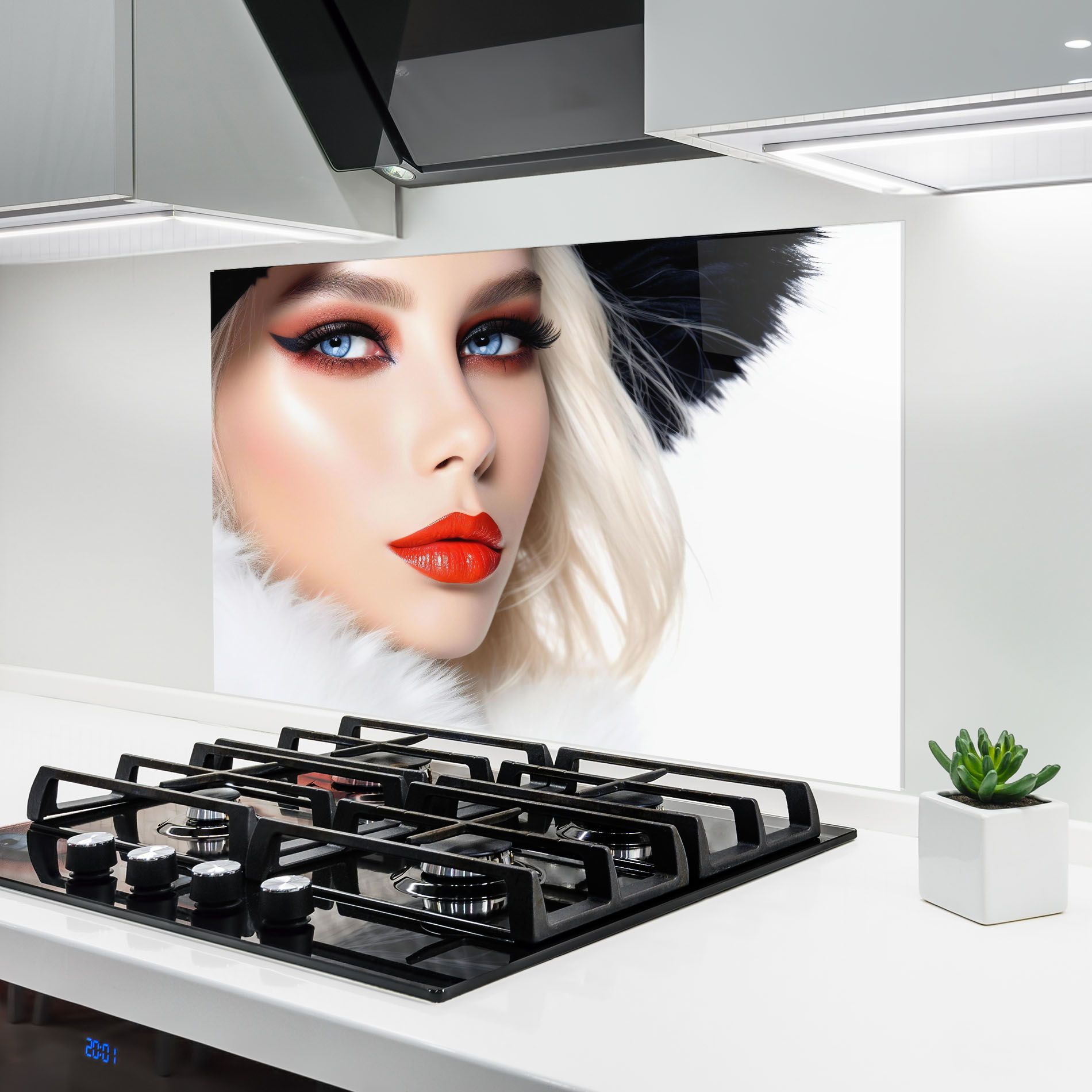 White Hair Makeup mockup 6