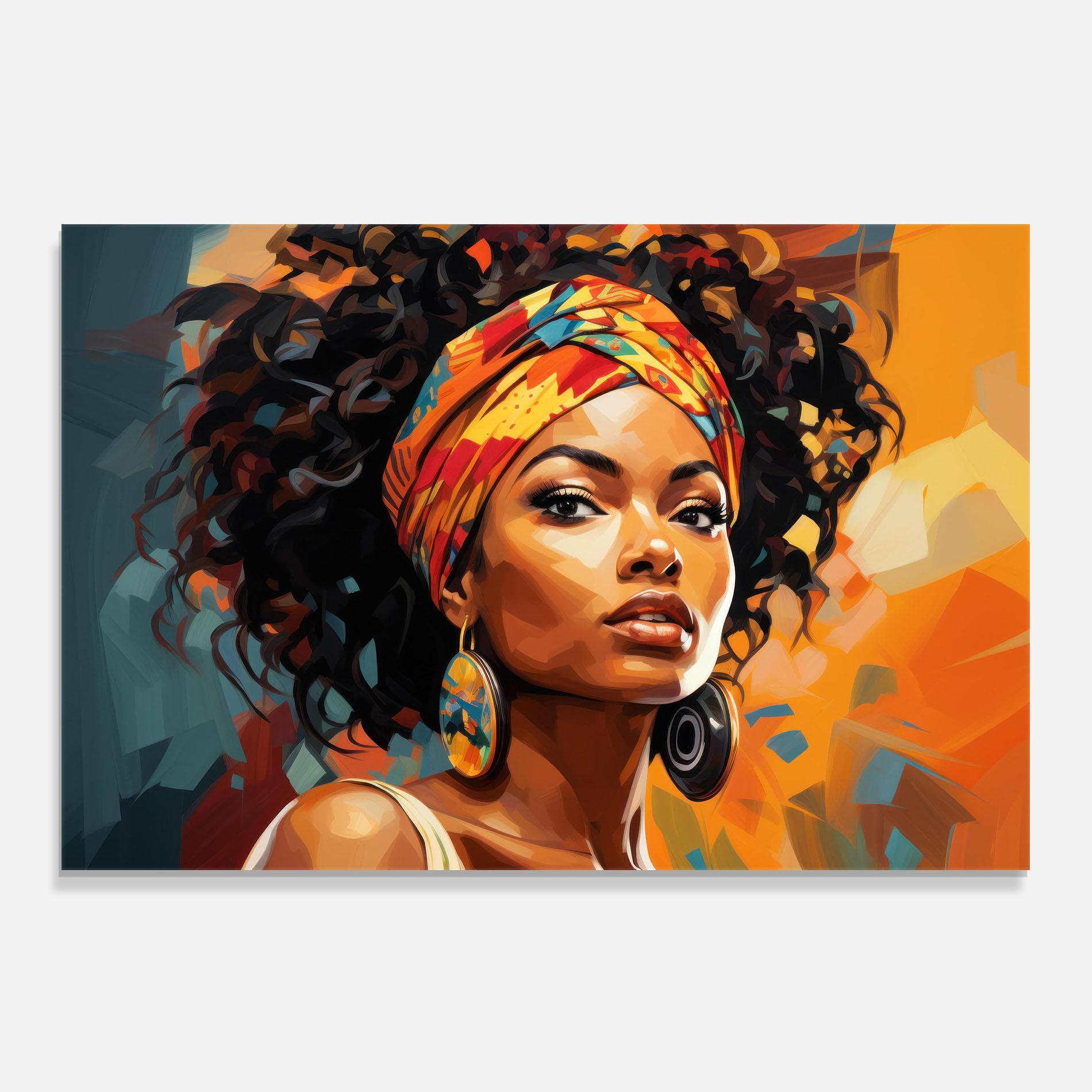 Konyhai üveg hátfal Colorful Ethic Portrait mockup 0